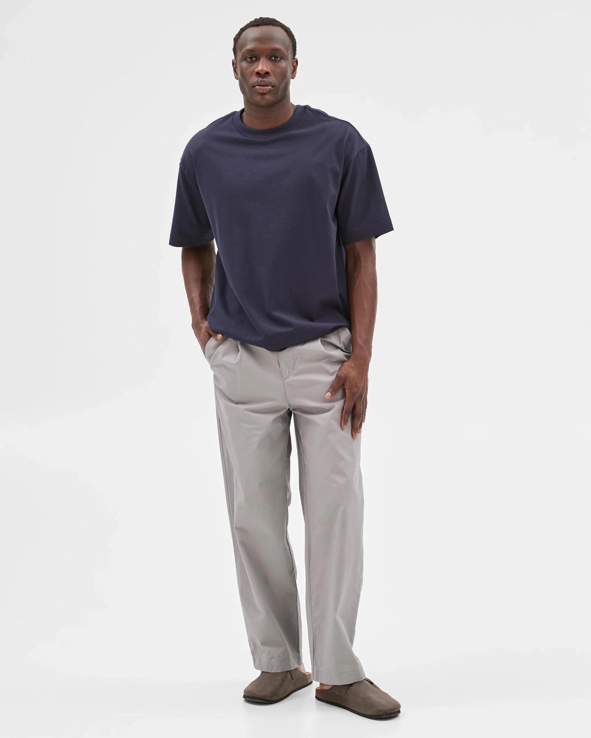 2 Commons Australian Cotton Oversized Heavy Core T-Shirt NAVY BLUE, 2 of 9