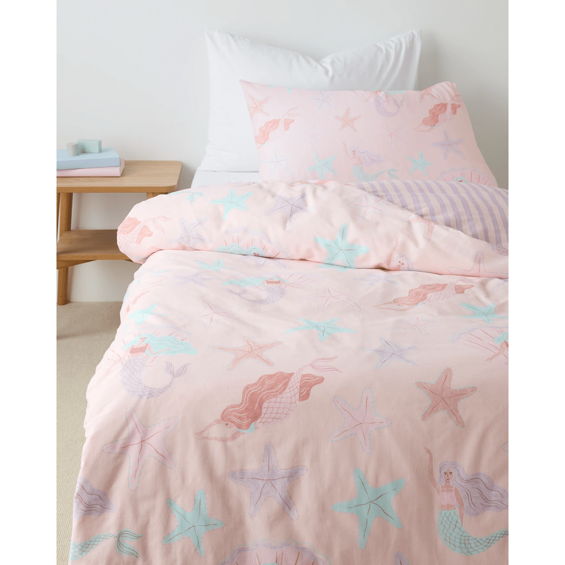 1 Target Maya Mermaid Australian Cotton Kids Quilt Cover Set
 - Single Bed
 - Pink, 1 of 6