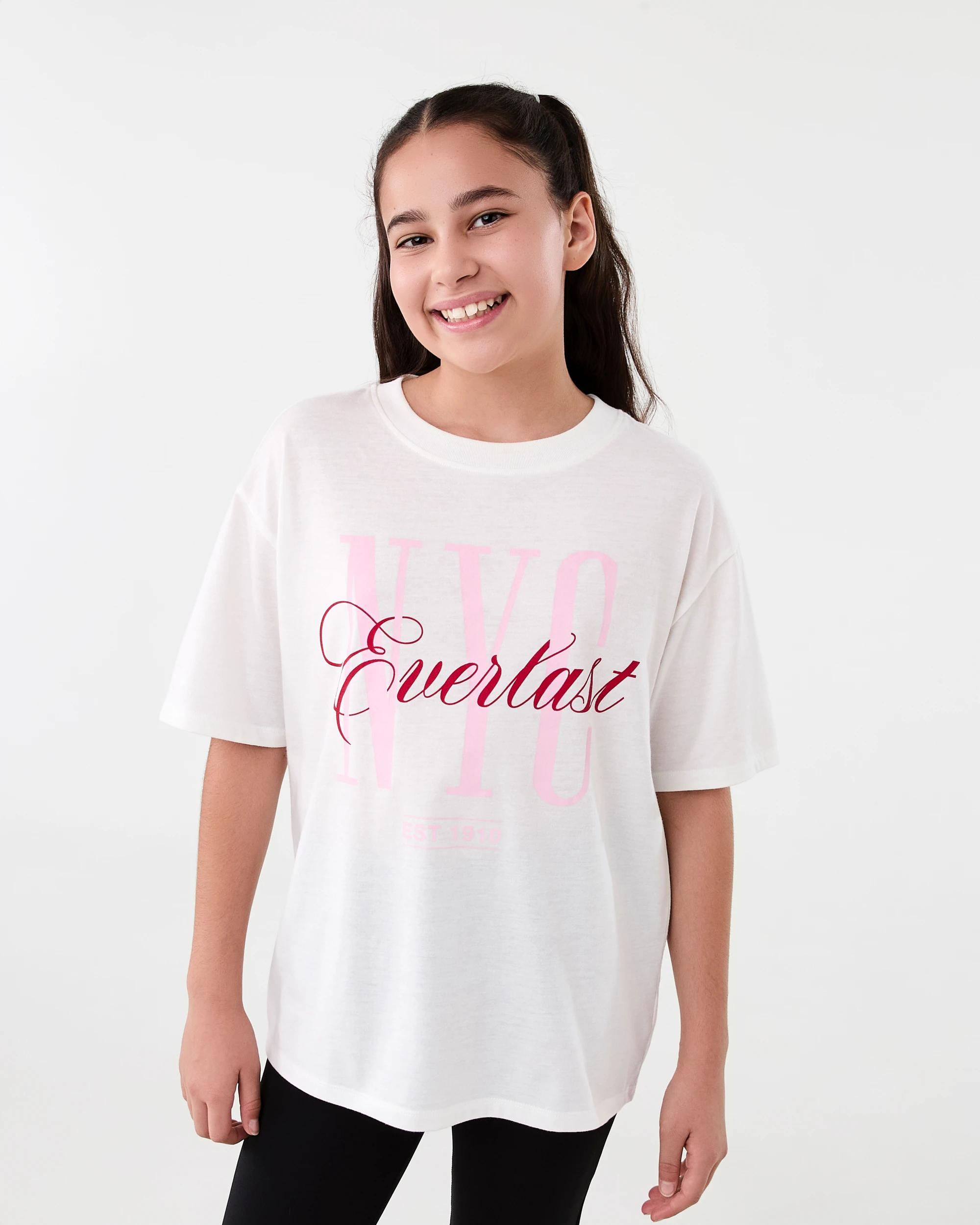 1 Everlast Kids Oversized Top Bone, 1 of 7