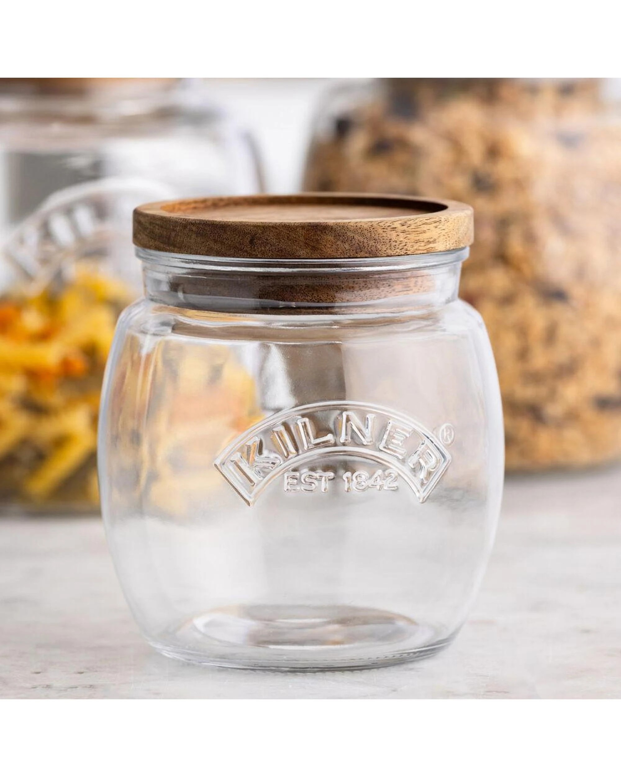4 Kilner Universal Storage Jar with Acacia Lid 850ml, 4 of 5