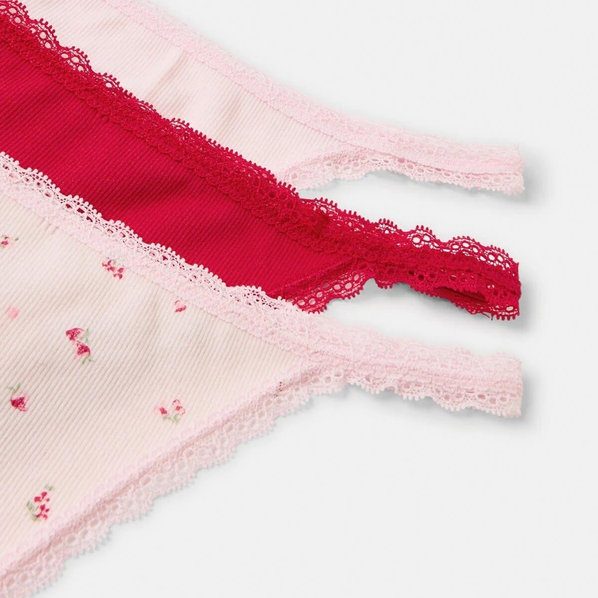 3 3 Pack Seamfree G-String Briefs Love Frl, 3 of 9