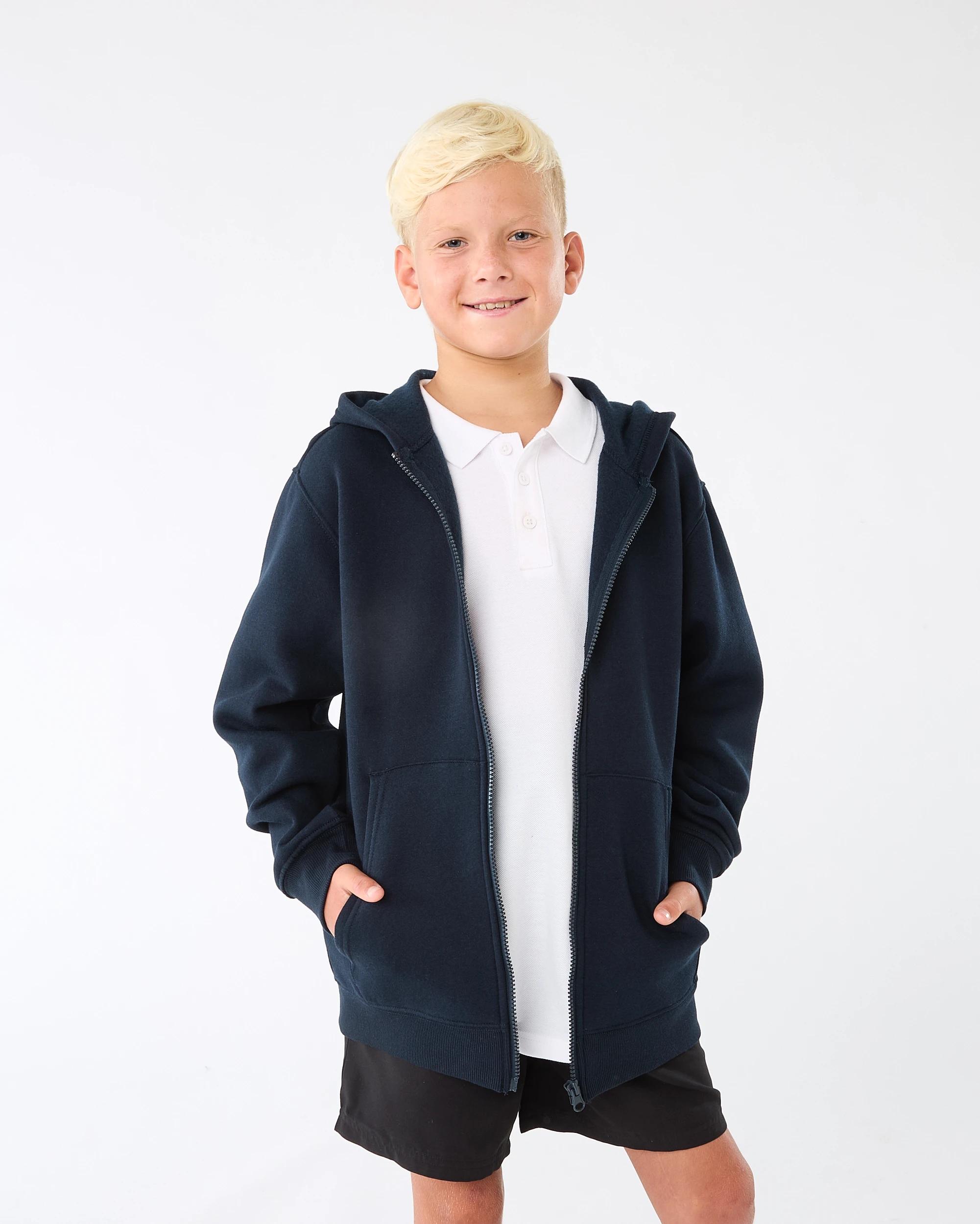 1 Zip Through Hoodie Nvy Sphire, 1 of 7