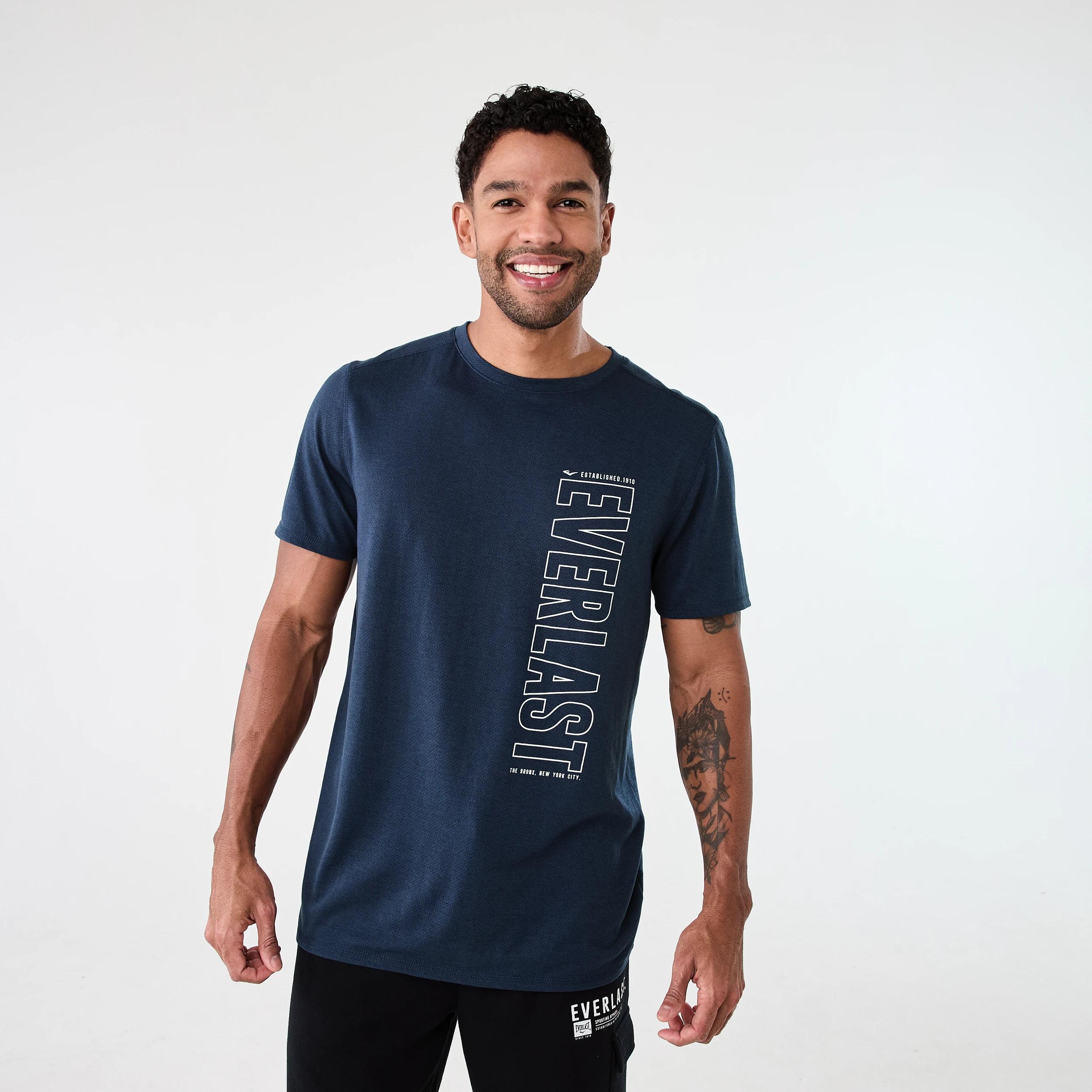 1 Everlast Mens Mesh T-shirt Steel Blue, 1 of 6