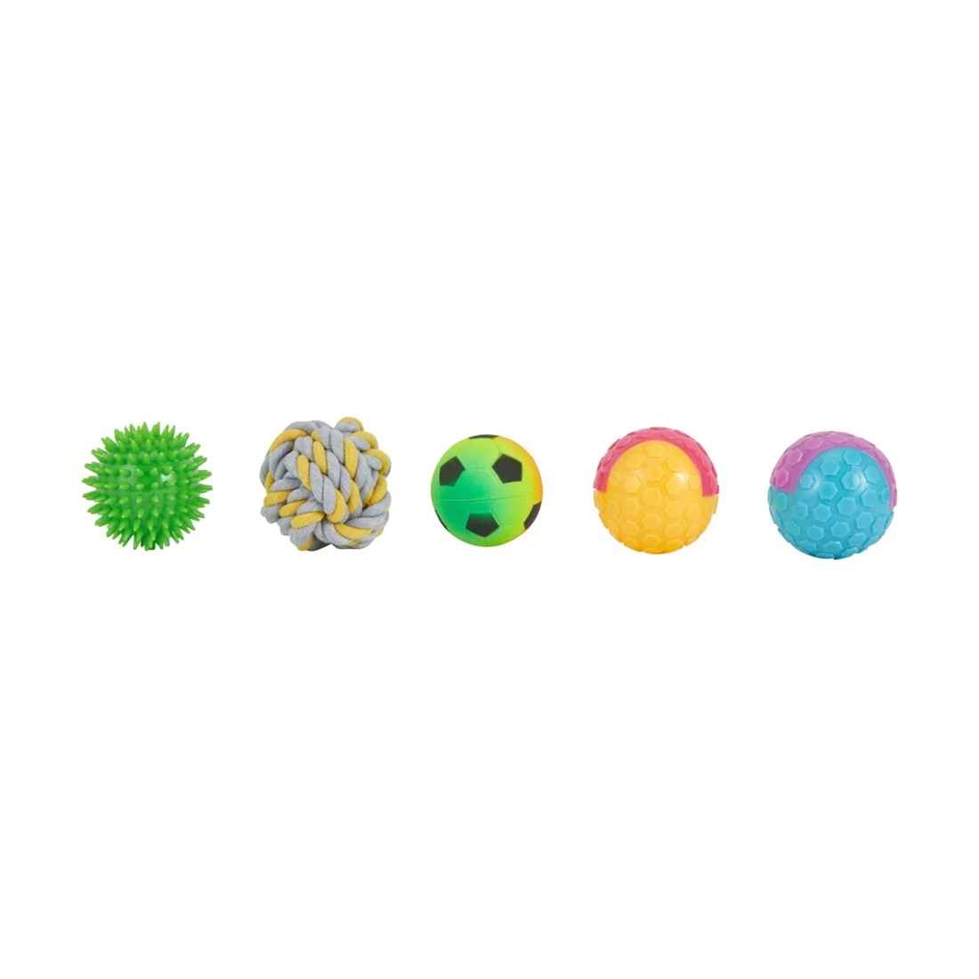 1 5 Pack Pet Toy Mixed Balls, 1 of 3