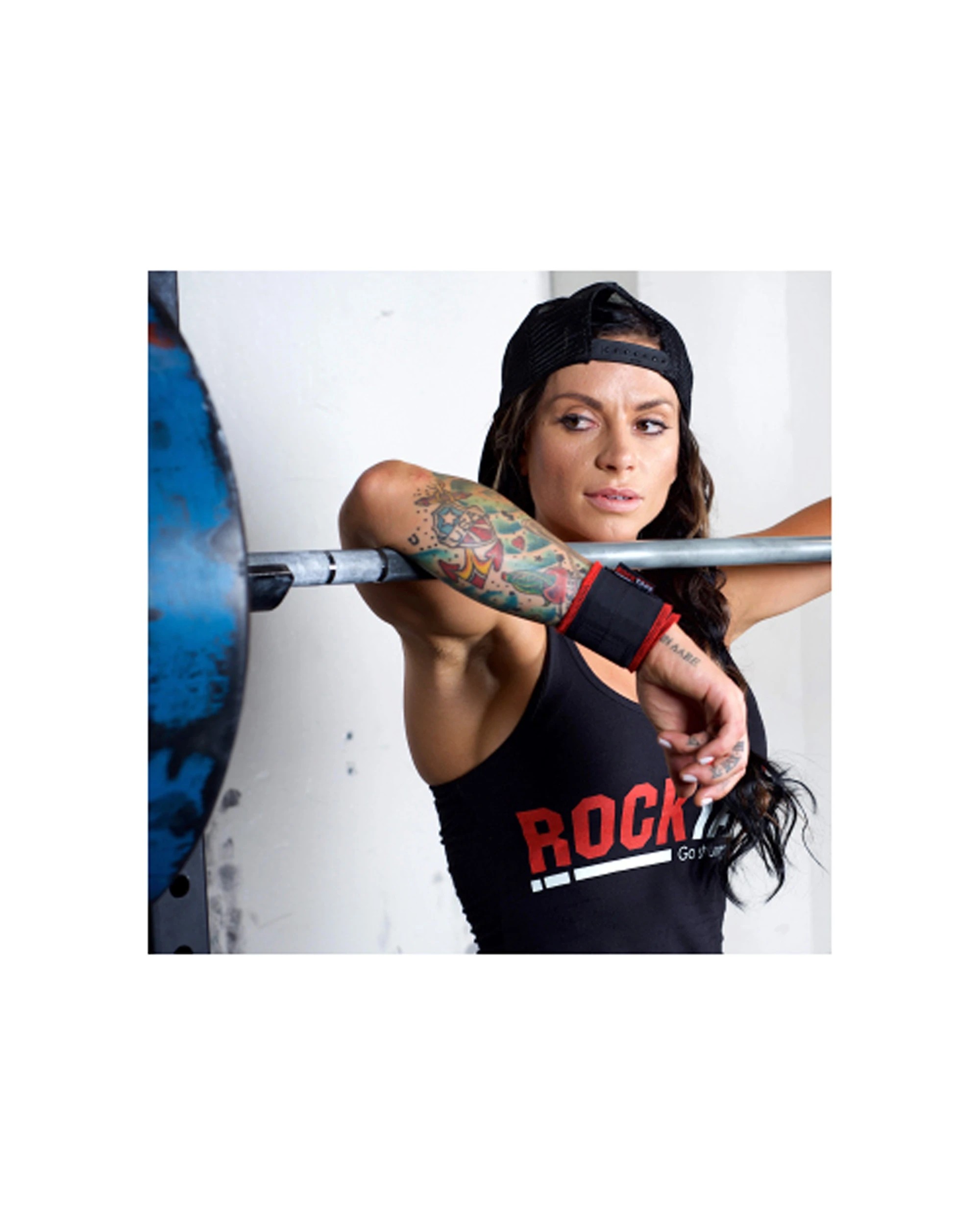 2 Rocktape RockWrist Wrist Support One Size Pair Hook And Loop Breathable - Black, 2 of 5