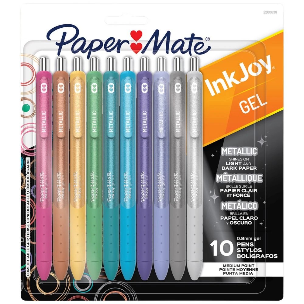 1 Paper Mate InkJoy Metallic Gel Pens 0.8mm Assorted 10 Pack, 1 of 1