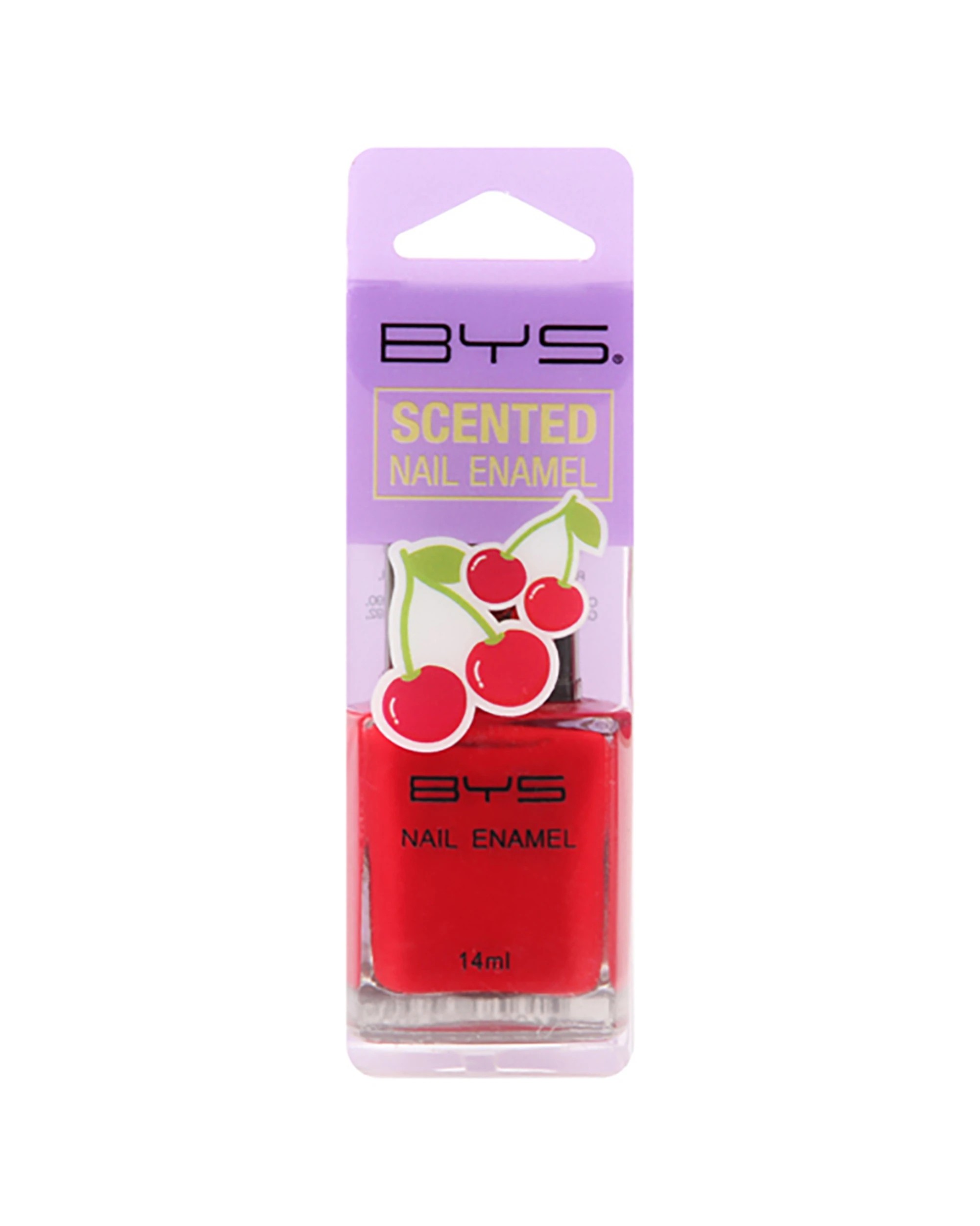 2 BYS 2PK BYS Scented Cherry Nail Polish Long Wearing Chip Resistant 14ml - Red, 2 of 2