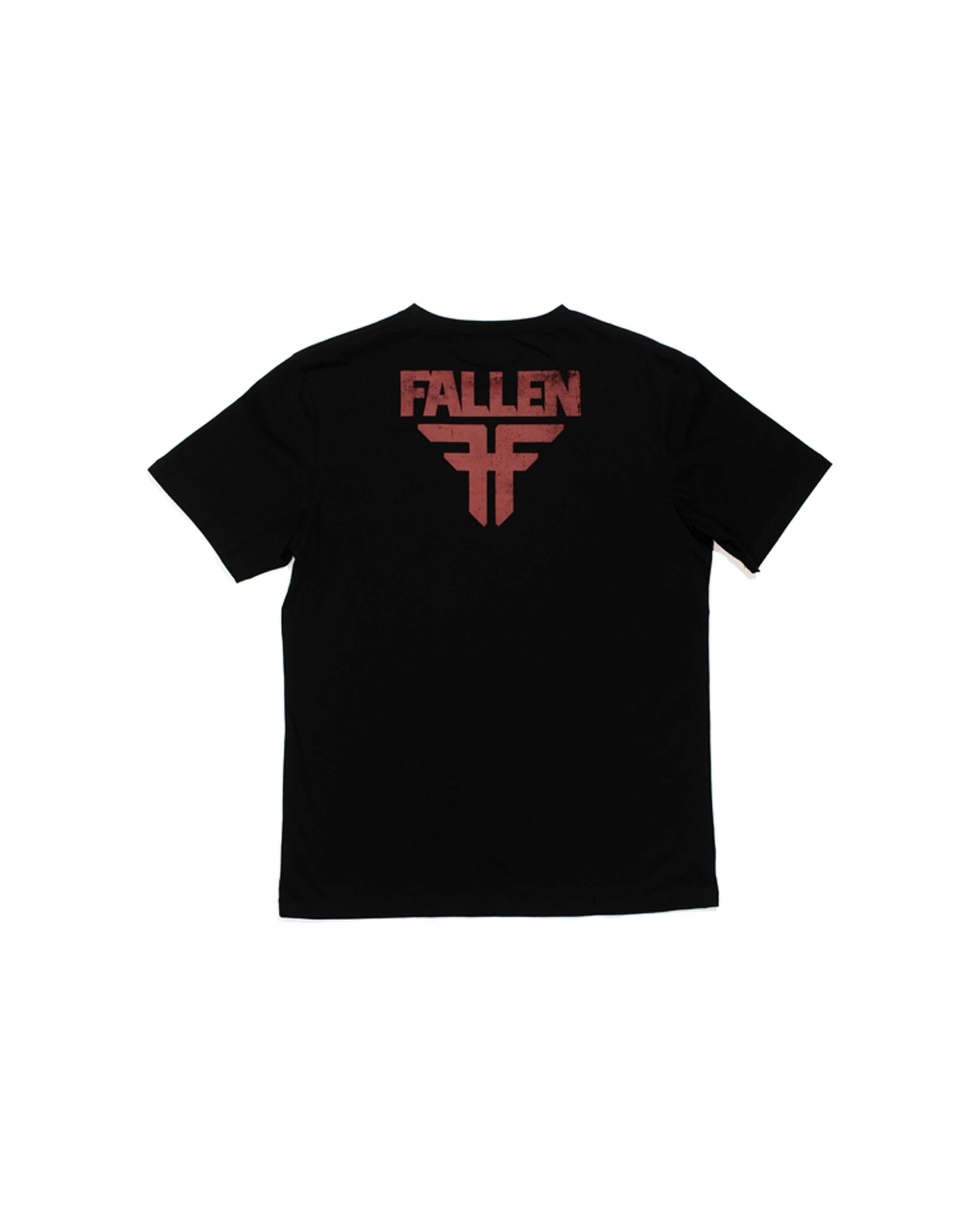 2 Fallen Footwear Men Insignia Back 100% Cotton Tees Regular Fit Everyday Wear BLACK, 2 of 2