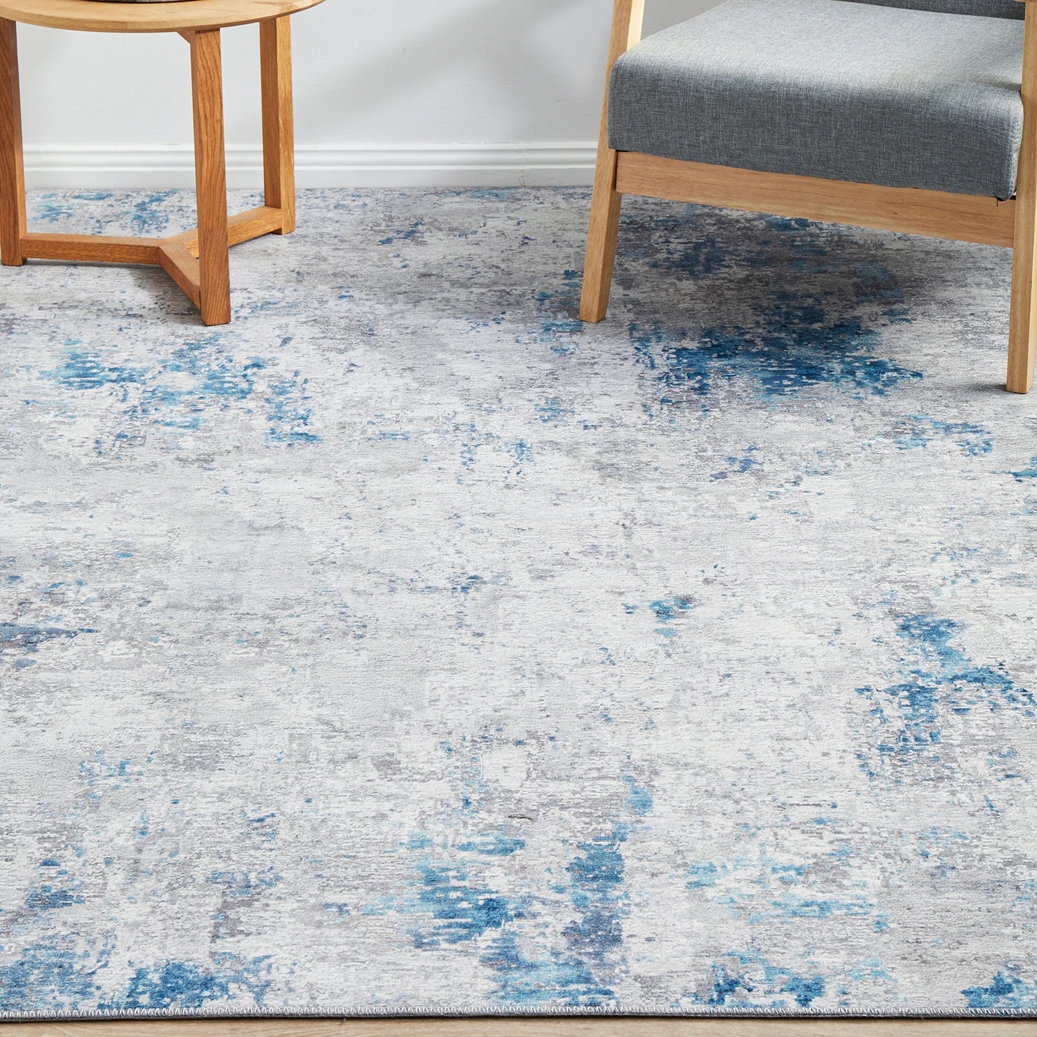 3 Common Ground Rugs Bazaar 132 140x70cm - Small Power Loomed Floor Rug - Blue, 3 of 9