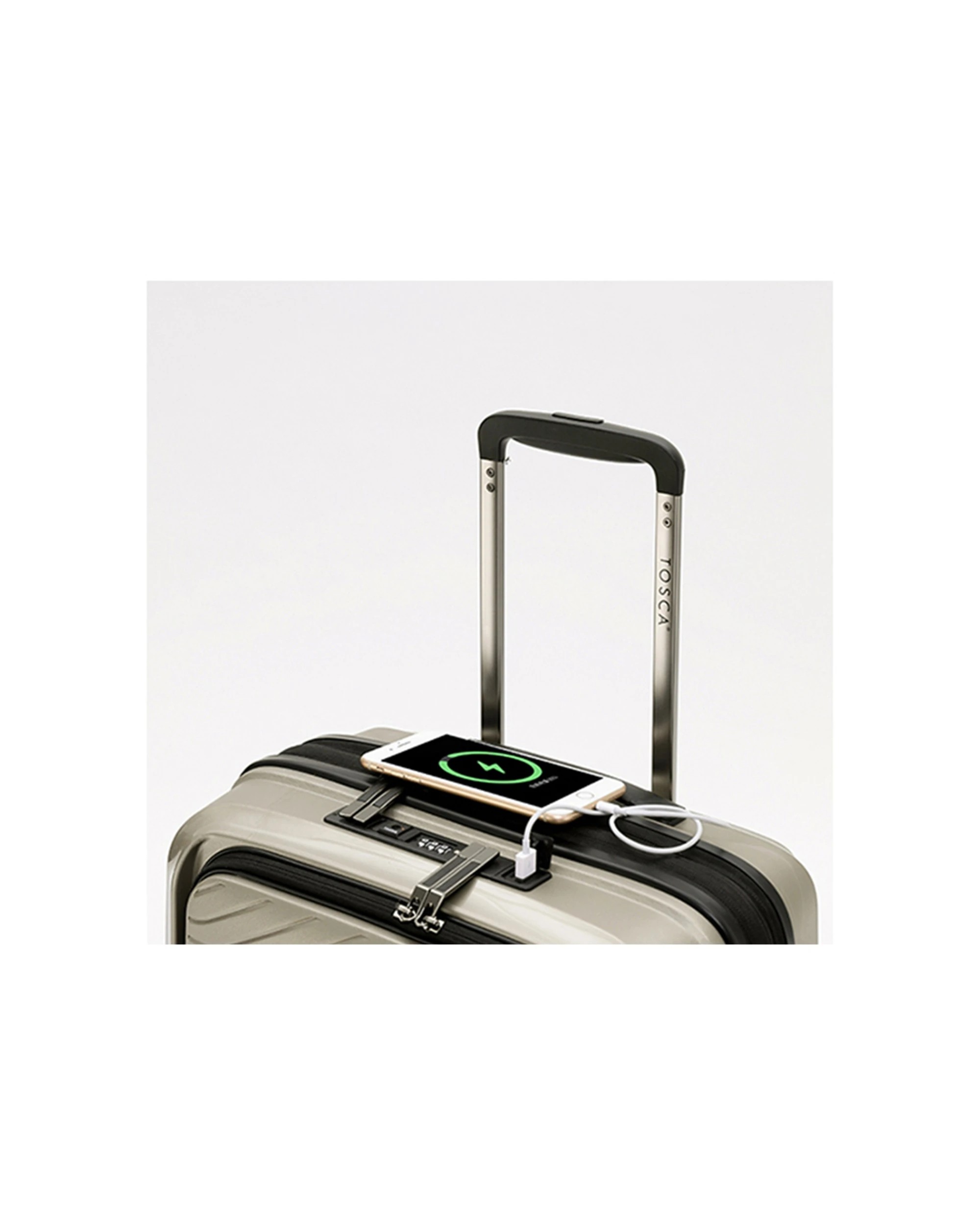 5 Tosca Space-X 20" Onboard Luggage With Laptop Storage - Gold, 5 of 7