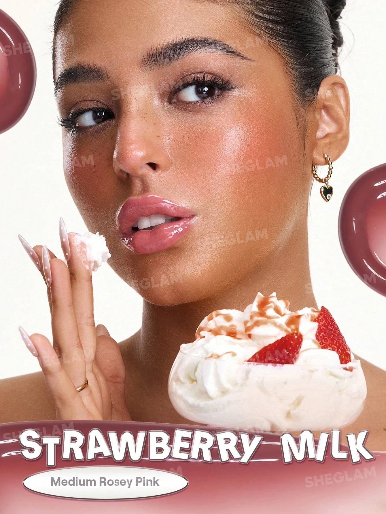 3 SHEGLAM Glass Lock Air Gloss - Strawberry Milk, 3 of 8