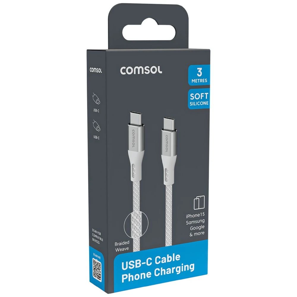 2 Comsol USB-C Cable 3m White, 2 of 4