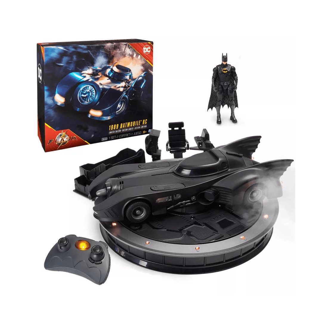 2 Spin Master The Flash Movie Limited Edition 1989 Batmobile RC Car With Batman Action Figure, 2 of 10