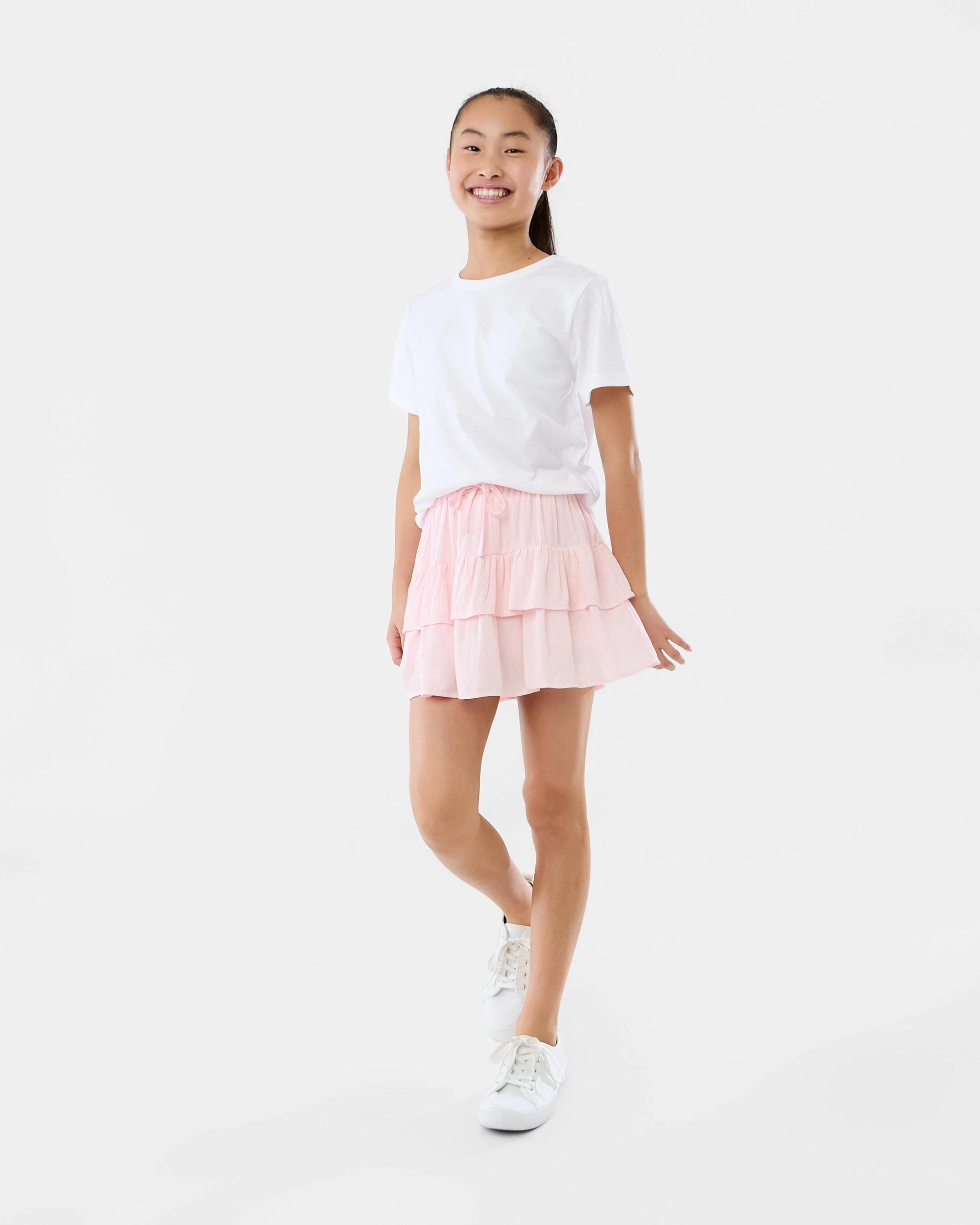 5 Crinkle Tiered Rara Skort Bllet Pink, 5 of 6