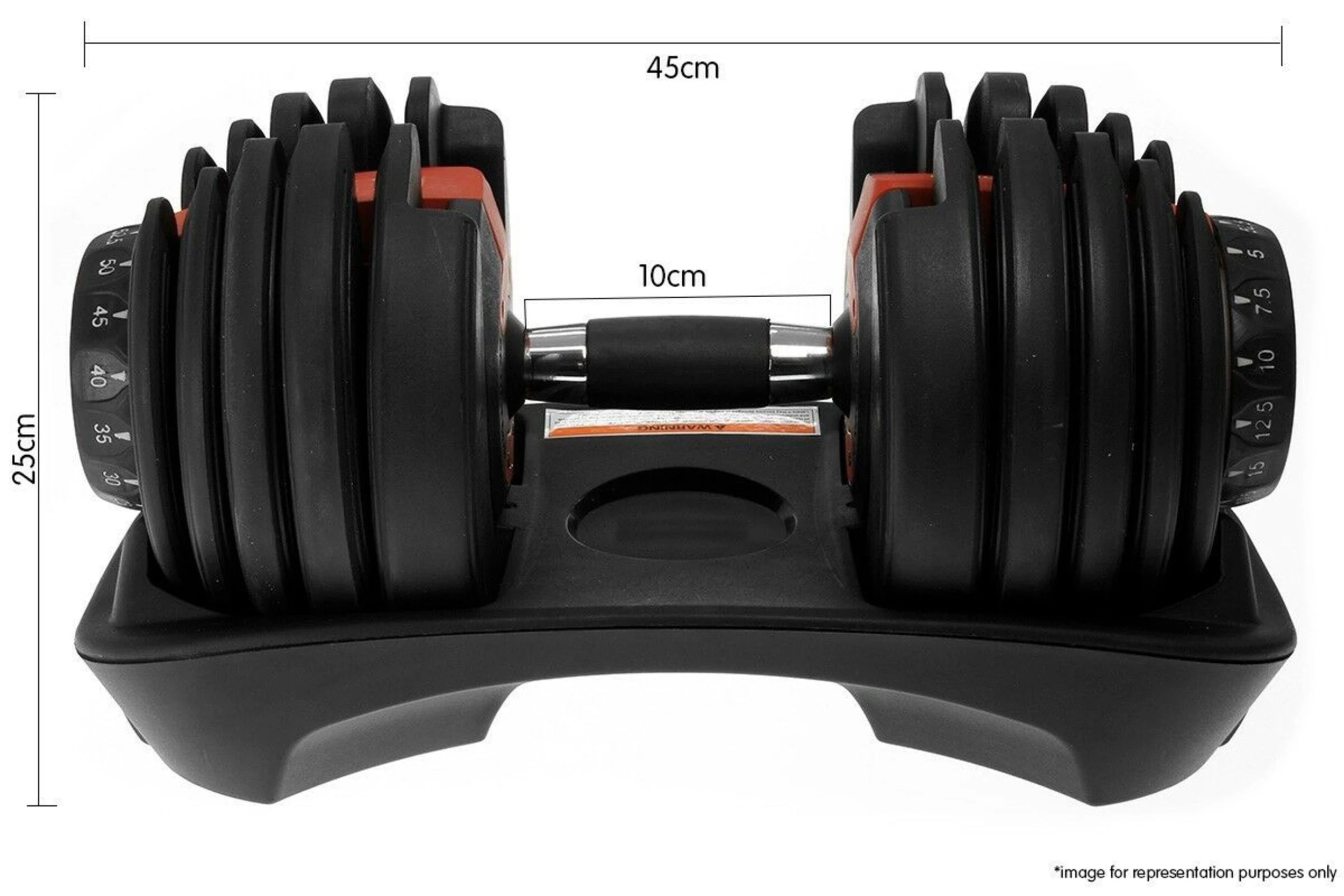4 Fitness Master 80kg Adjustable Dumbbell Set Home Gym Exercise Equipment Weight 17 Weights 2x 40kg, 4 of 9