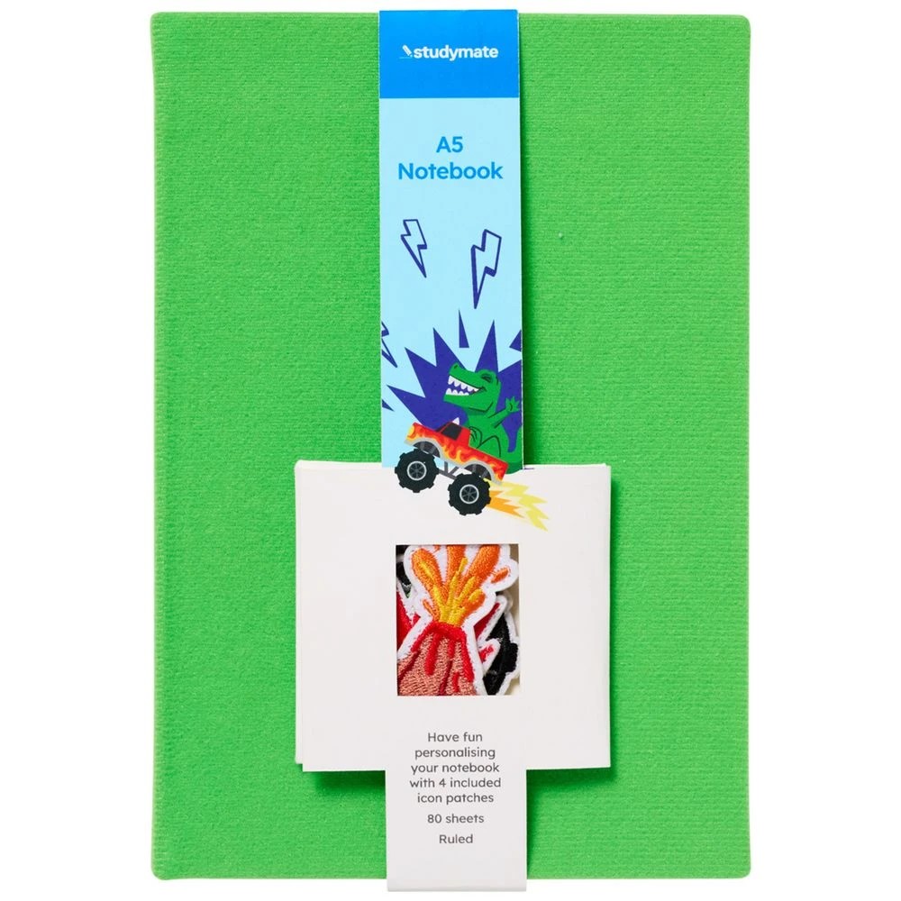 7 Studymate Dino A5 Removable Patch Notebook 80 Pages, 7 of 7