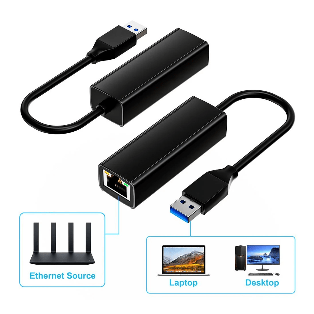 2 J.Burrows USB-A to Ethernet Adapter, 2 of 4