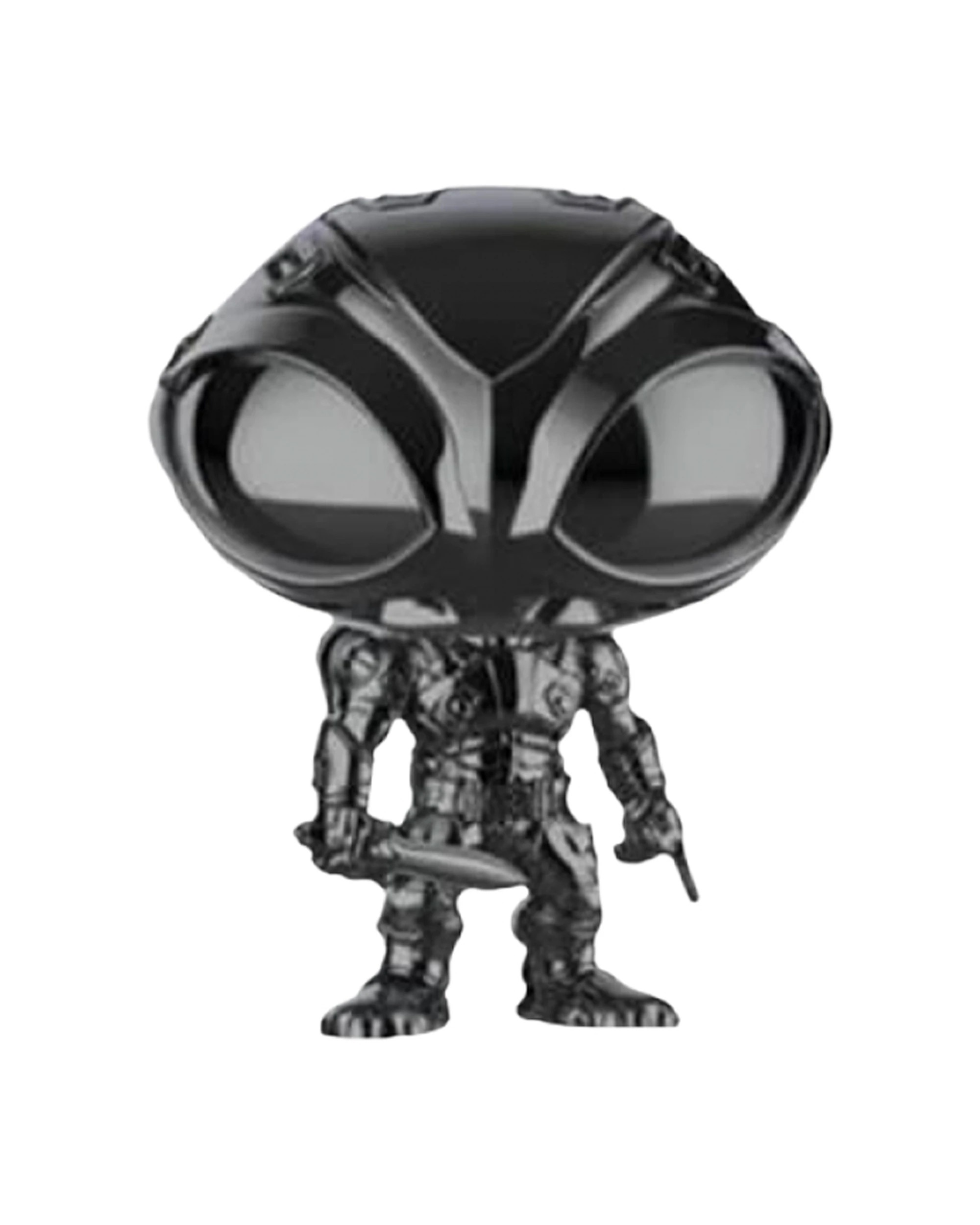 1 Pop Aquaman - Black Manta Chrome - 10cm Figurine - Plastic Vinyl Figure - Black, 1 of 3