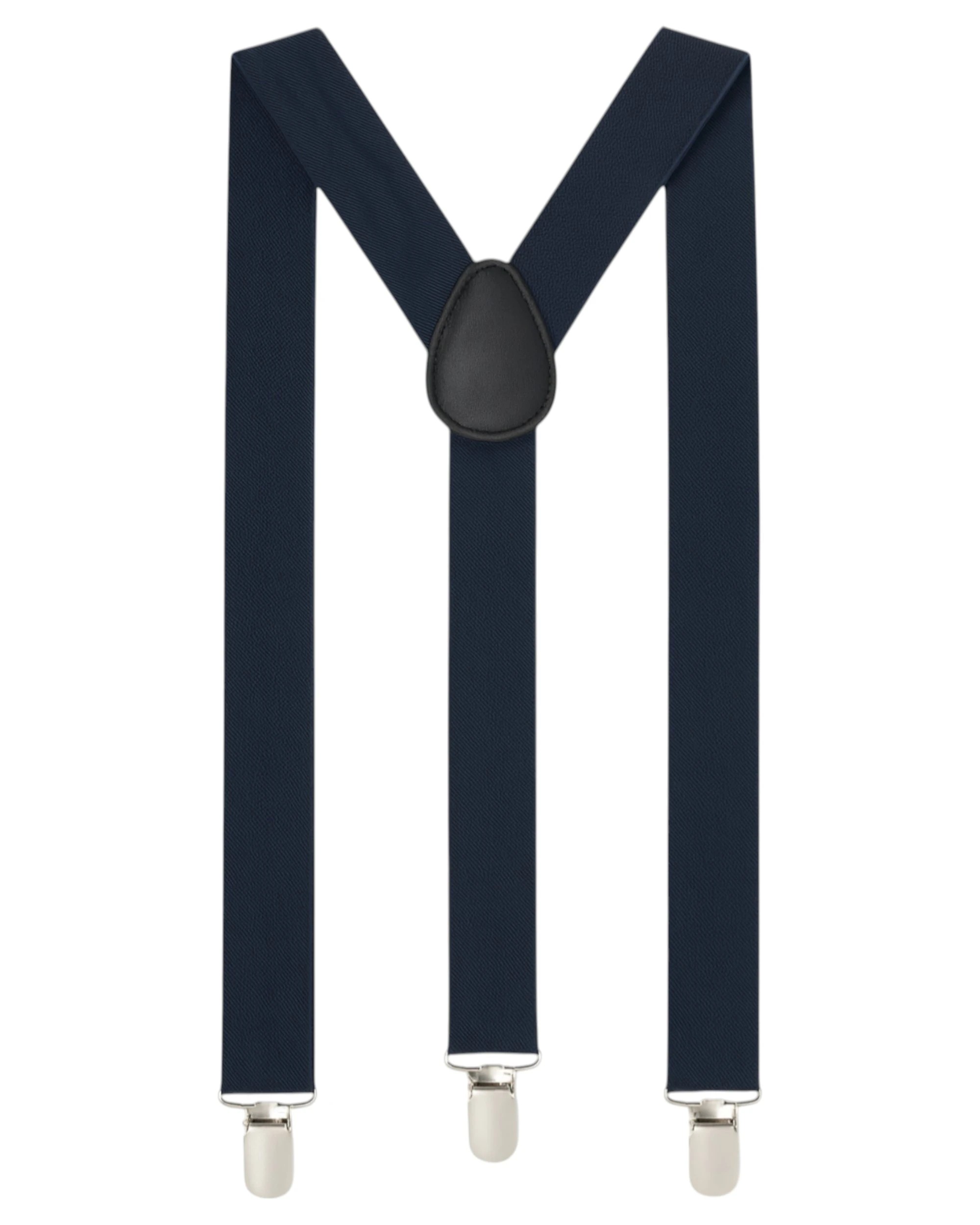 1 Zasel Mens Adjustable 100cm Navy Suspenders - Blue, 1 of 3