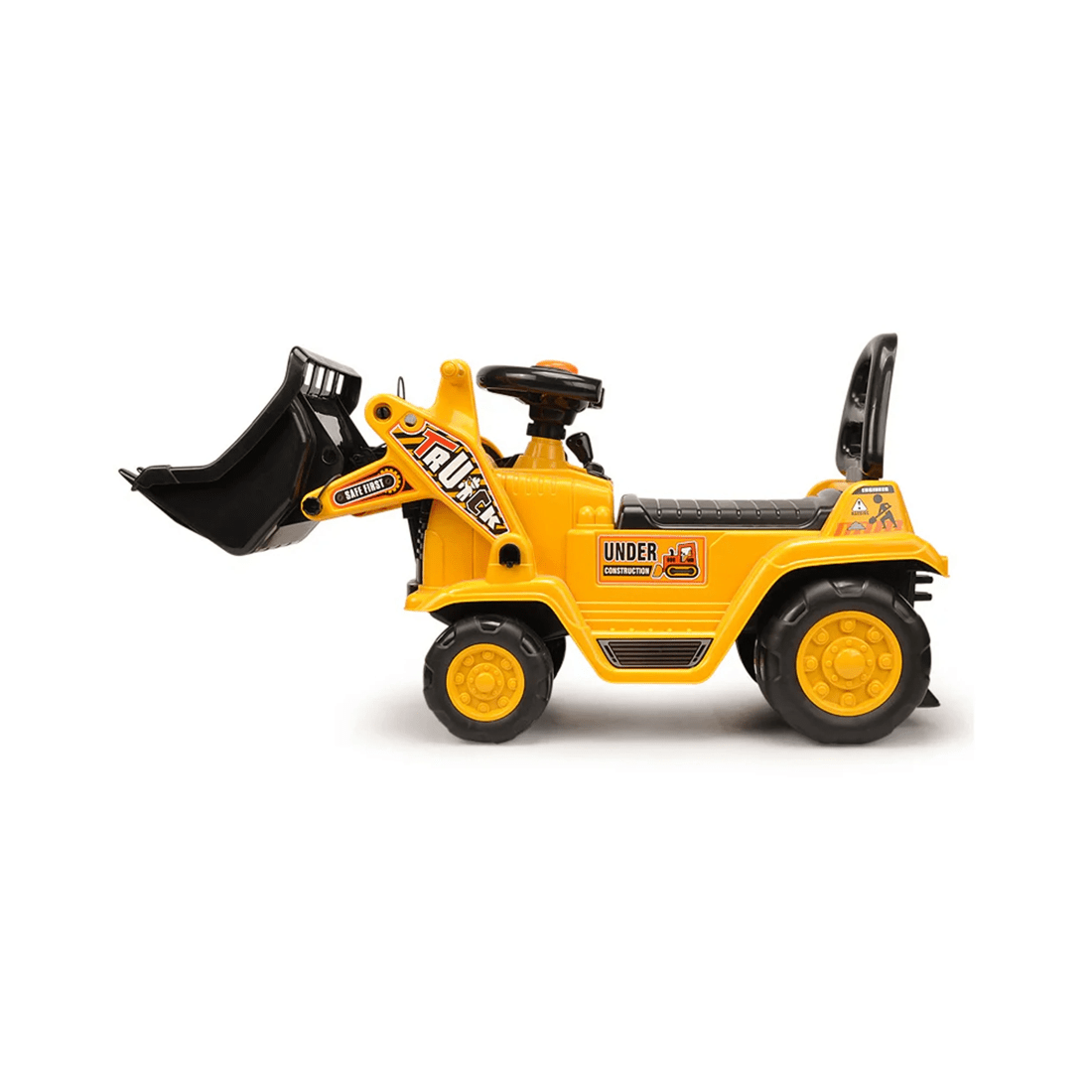 3 Lenoxx Ride On Digger Outdoor Tractor With Levers Yellow For Kids 3 Plus Years - Yellow, 3 of 4