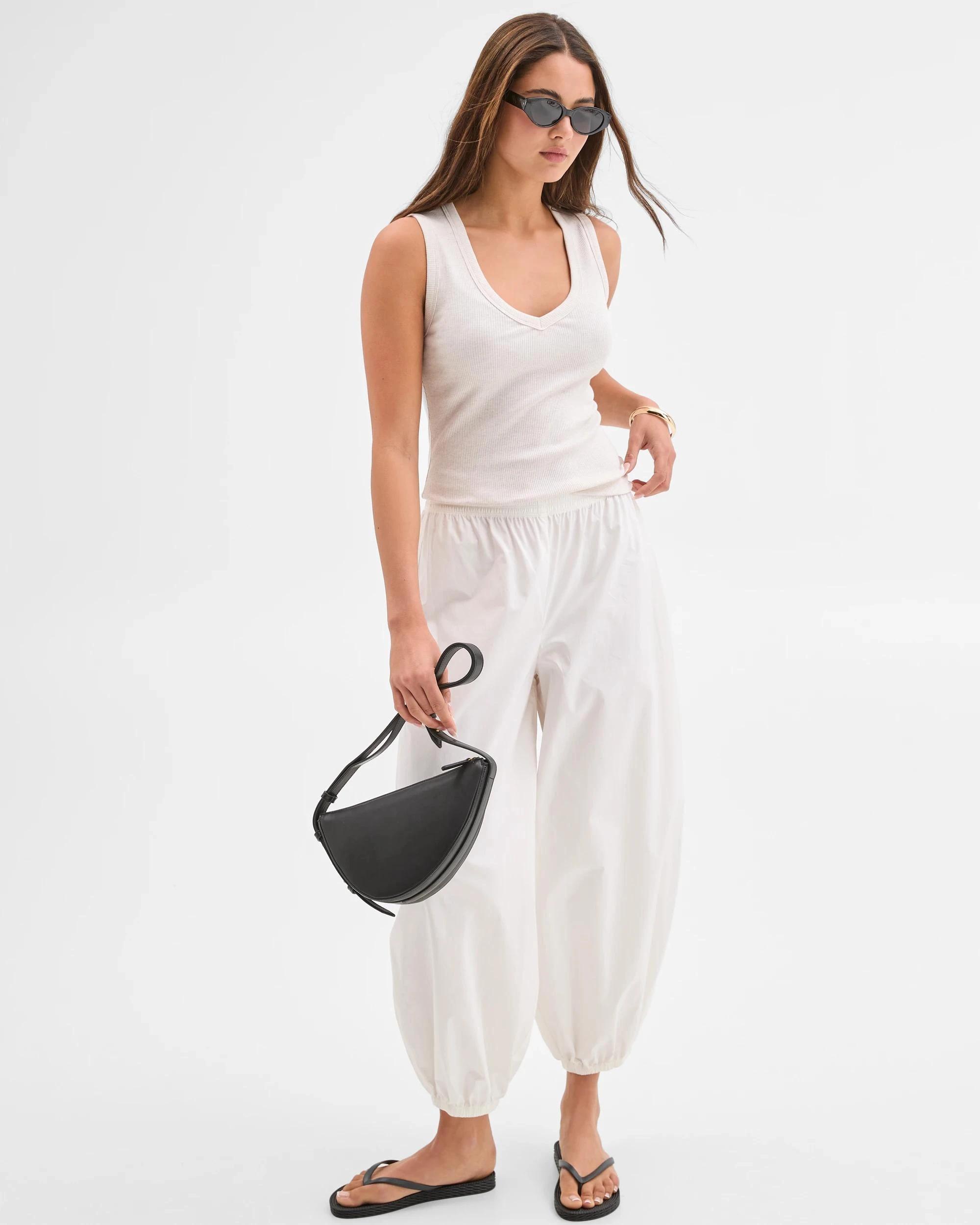 1 Lily Loves Australian Cotton Poplin Balloon Pants WHITE, 1 of 6