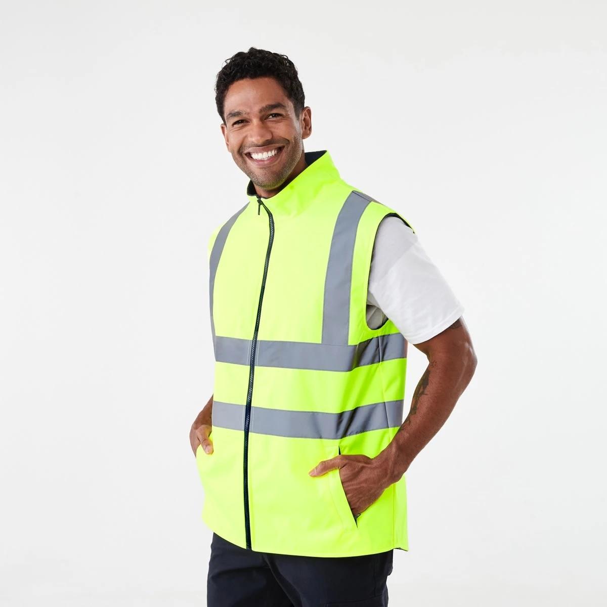 3 Hi-Visibility Reflective Heavy Duty Vest Yellow, 3 of 6