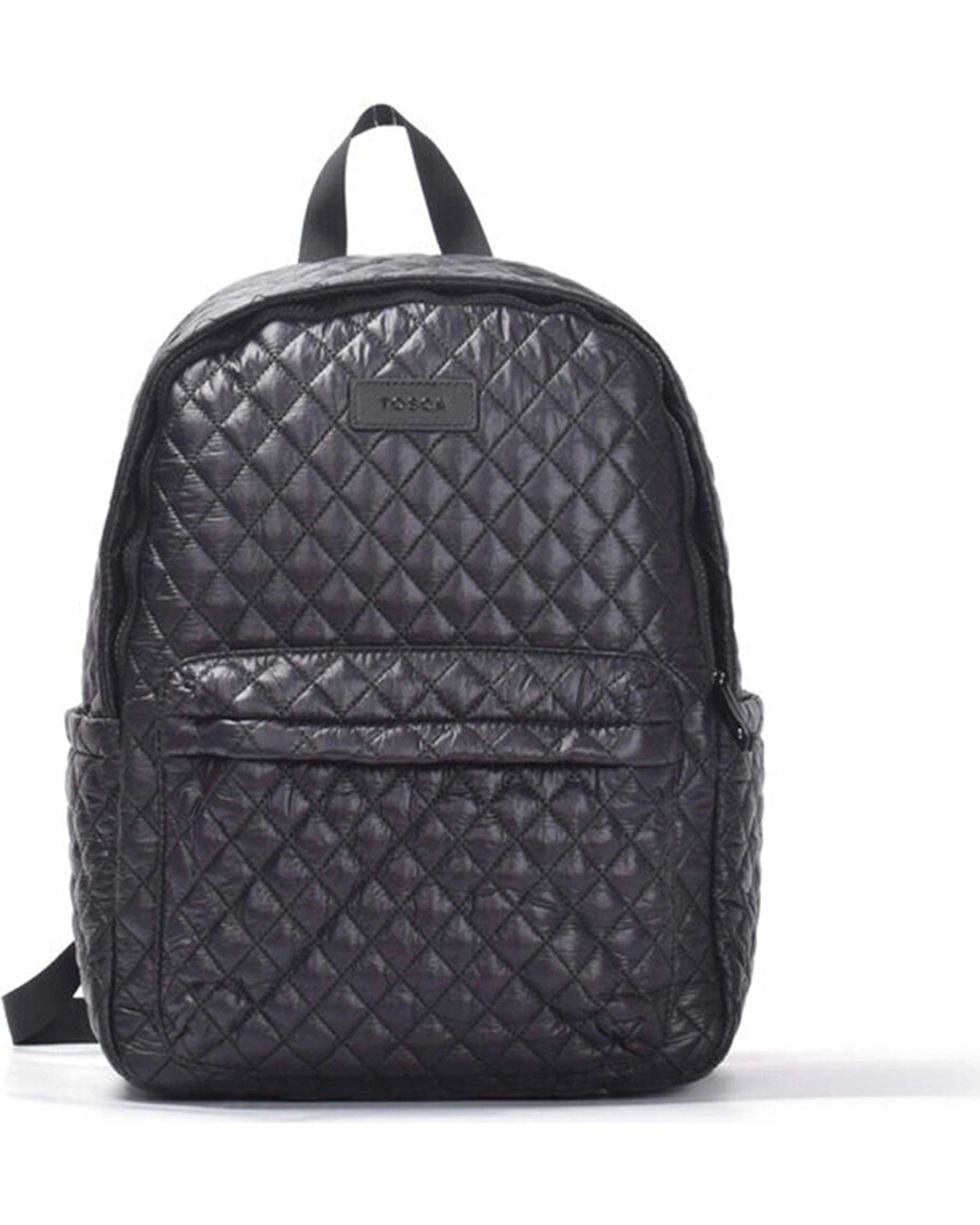 1 Tosca Metro Quilted Oxford Travel 15" Laptop Backpack - Black, 1 of 7