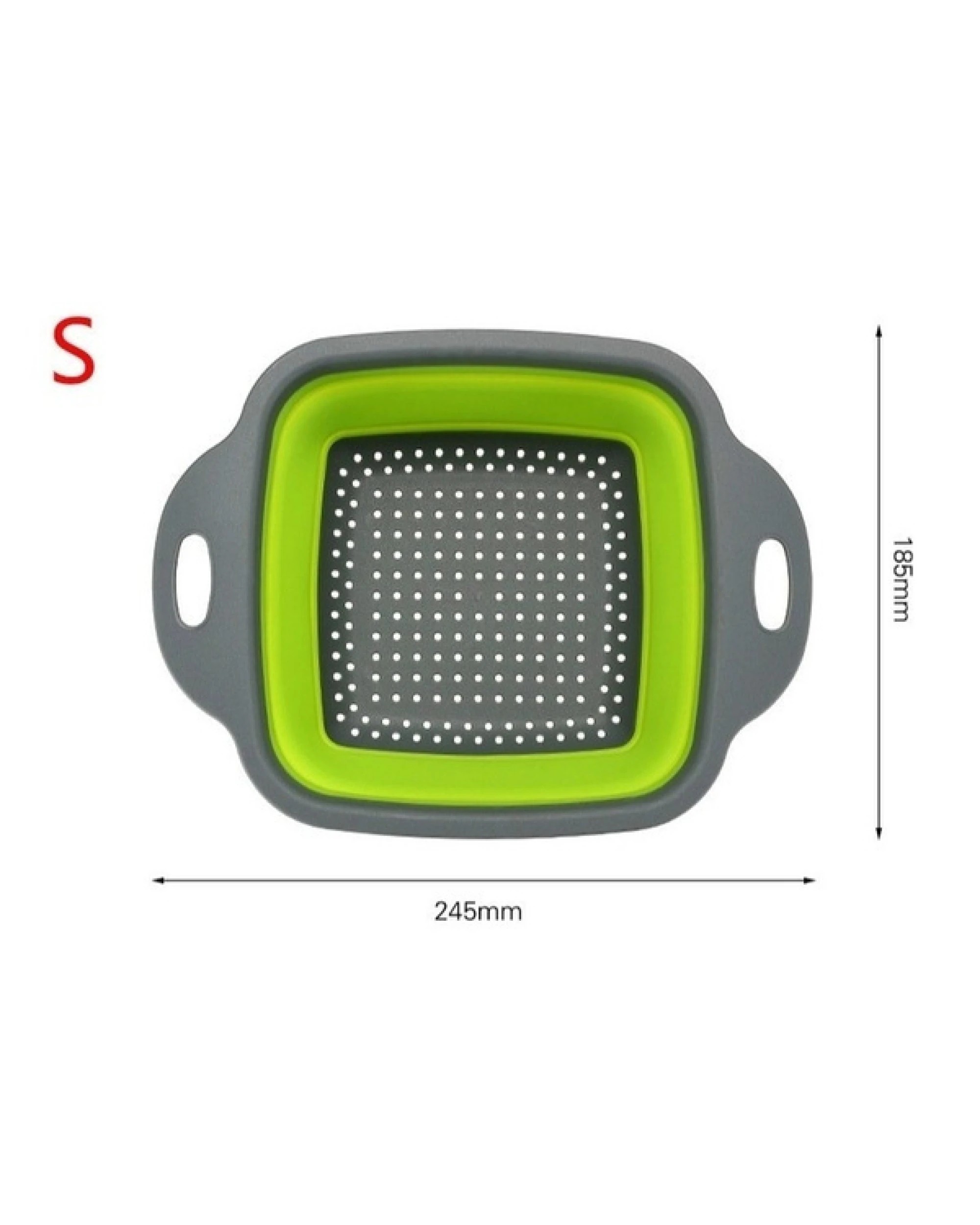 6 BR Home Collapsible Silicone Draining Basket for Kitchen Storage of Fruits and Vegetables, 6 of 8