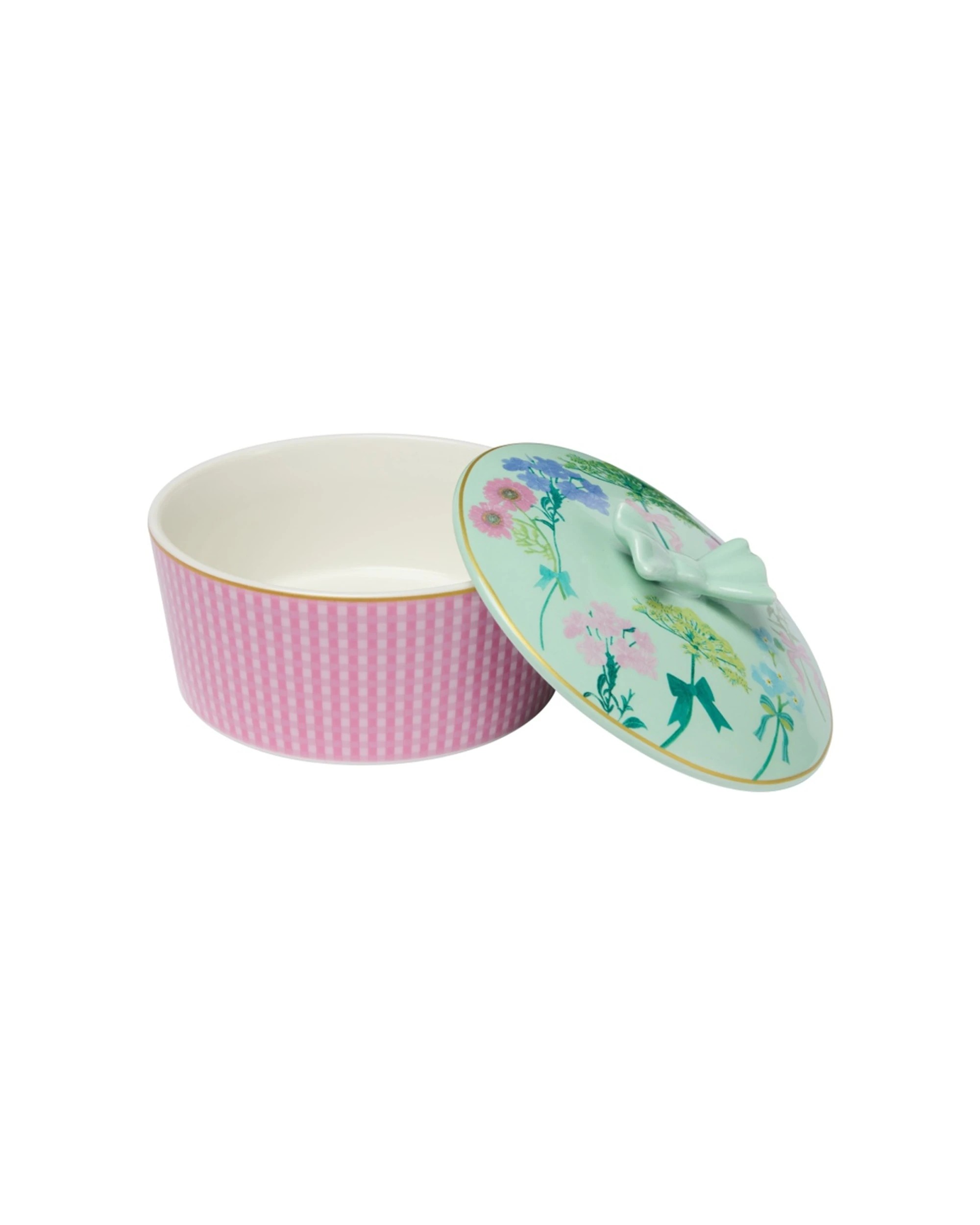 3 Maxwell & Williams Cherish Ceramic Floral Trinket Box Decorative Storage - Pink, 3 of 4