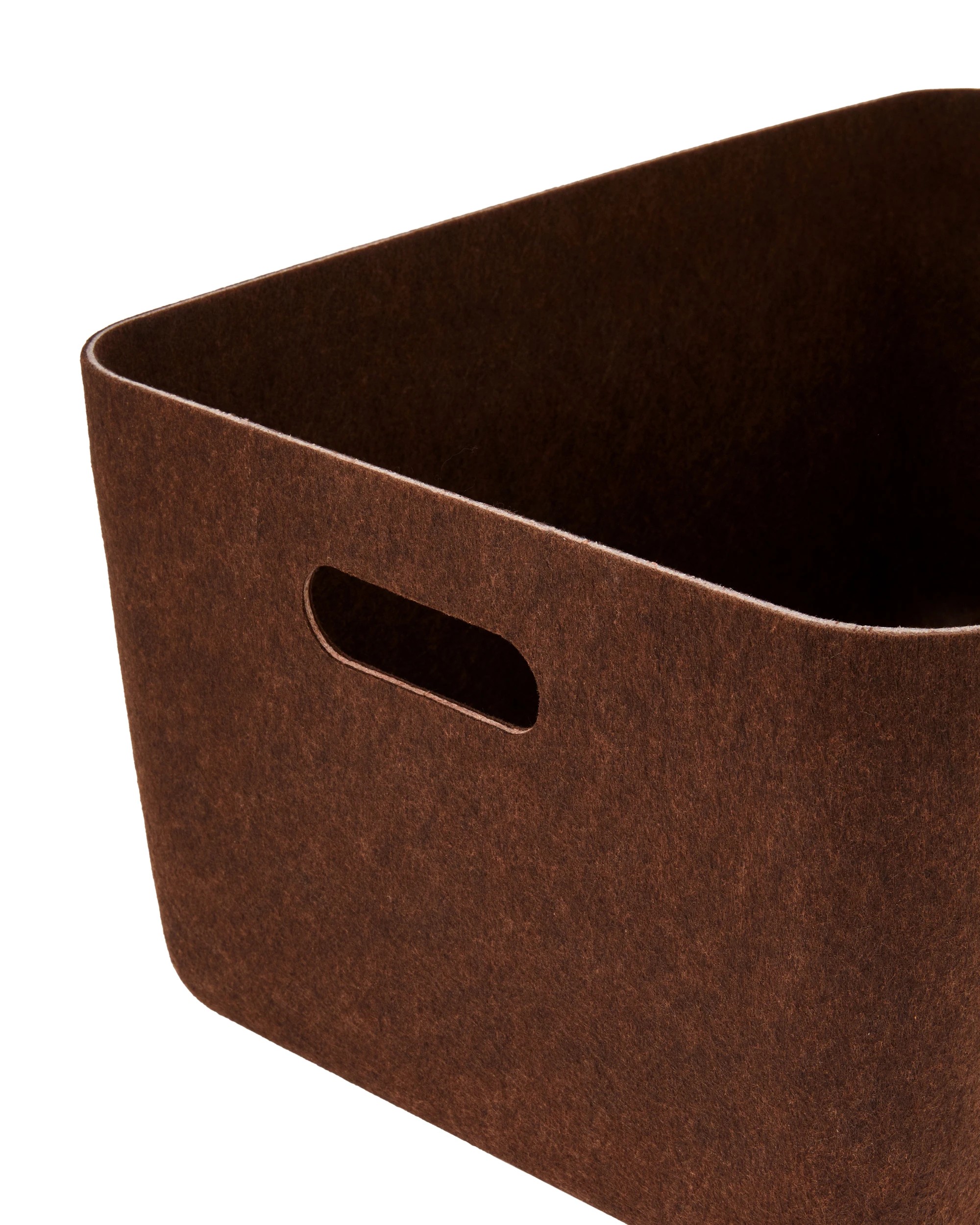 3 Moulded Felt Basket - Chocolate, 3 of 5
