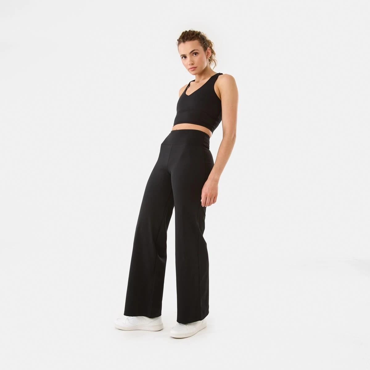 3 Active Womens Wide Leg Leggings BLACK, 3 of 5