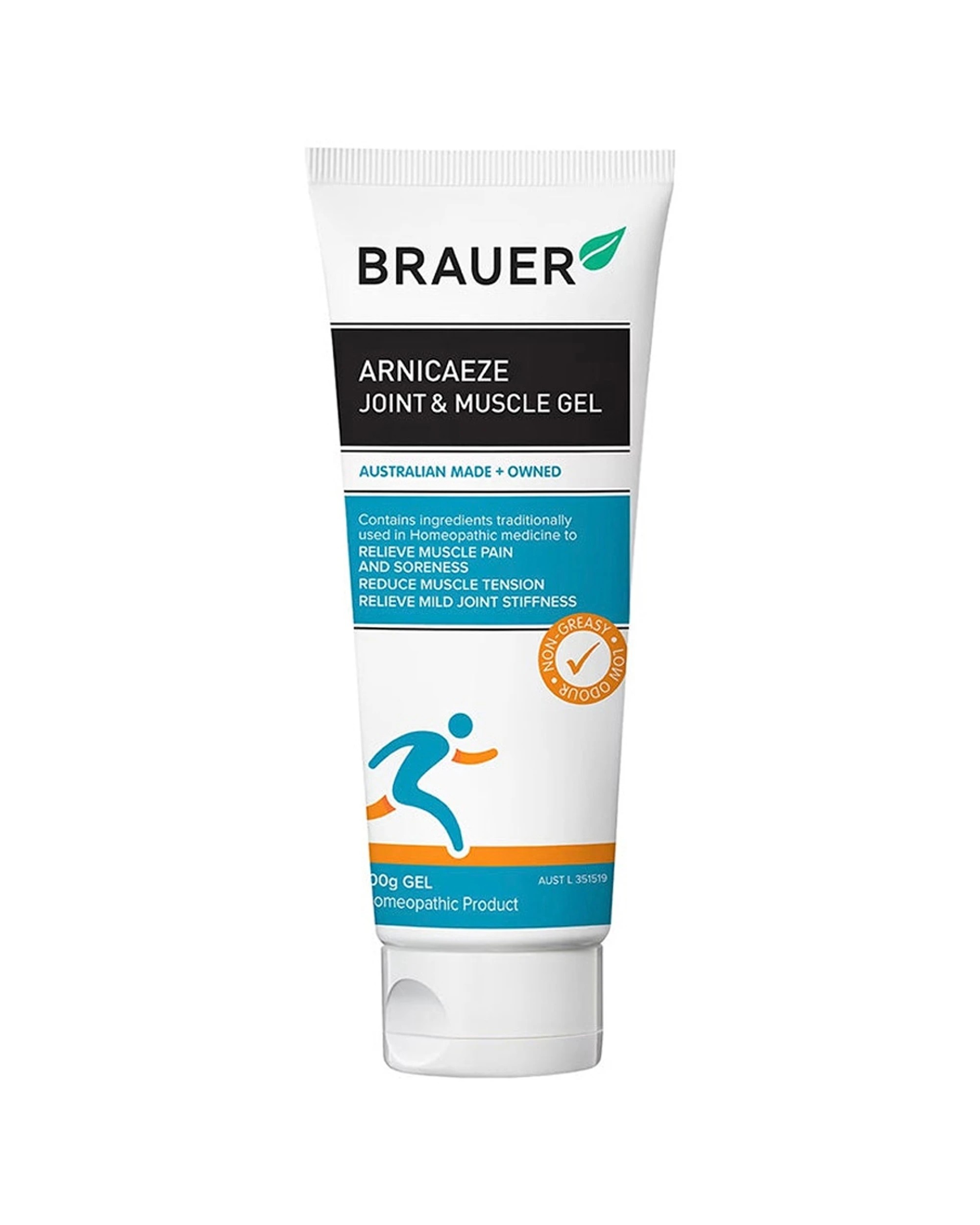 1 Brauer Arnica Eze Gel Homeopathic Muscle Injury Joint Pain Relief 100g, 1 of 1
