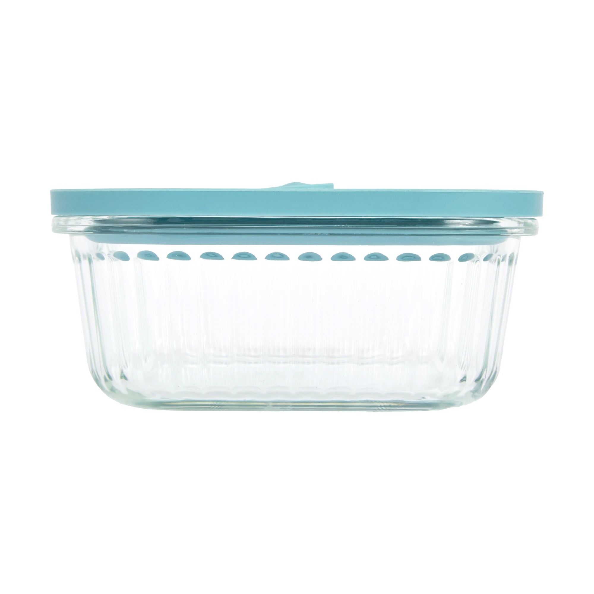 2 800ml Square Ribbed Glass Container, 2 of 4