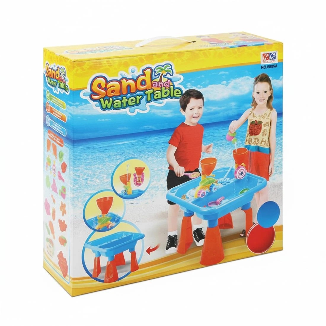 9 Keezi Kids Sandpit Pretend Play Sets Beach Toys Outdoor Sand Water Table Set - Blue, 9 of 9