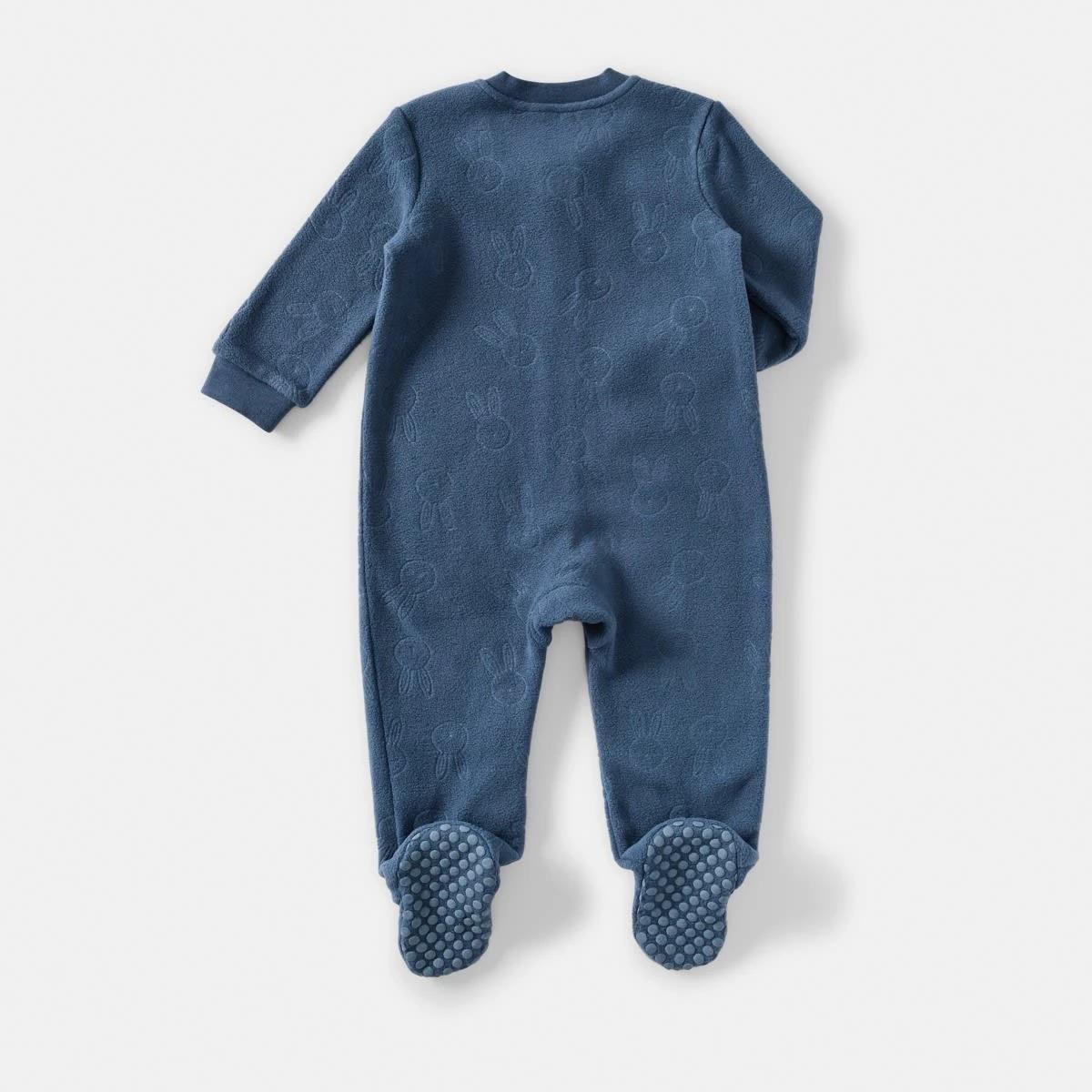 2 Fluffy Pramsuit Nvy Bunny, 2 of 4