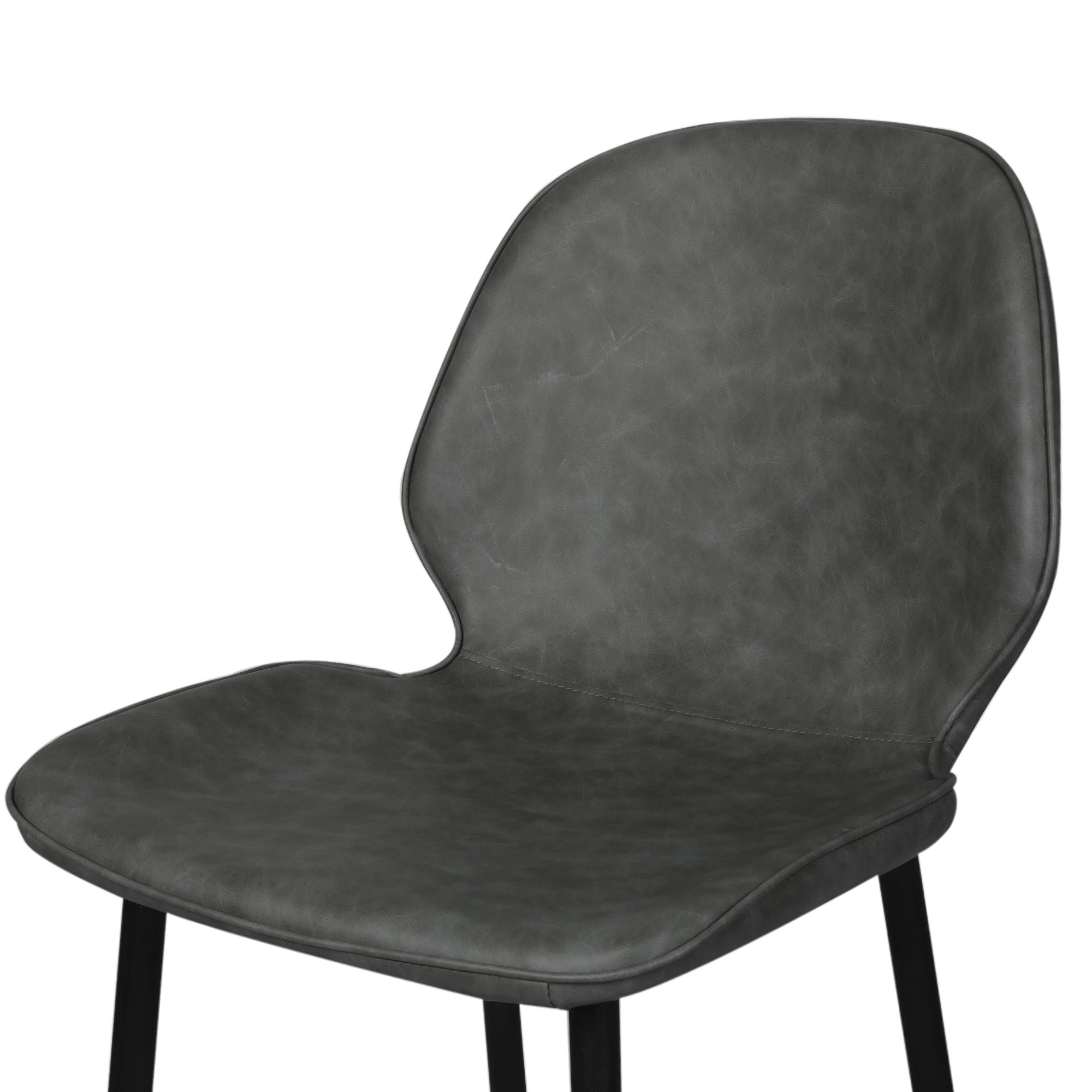 5 Levede 2x Charcoal Leatherbar Stool, 5 of 6