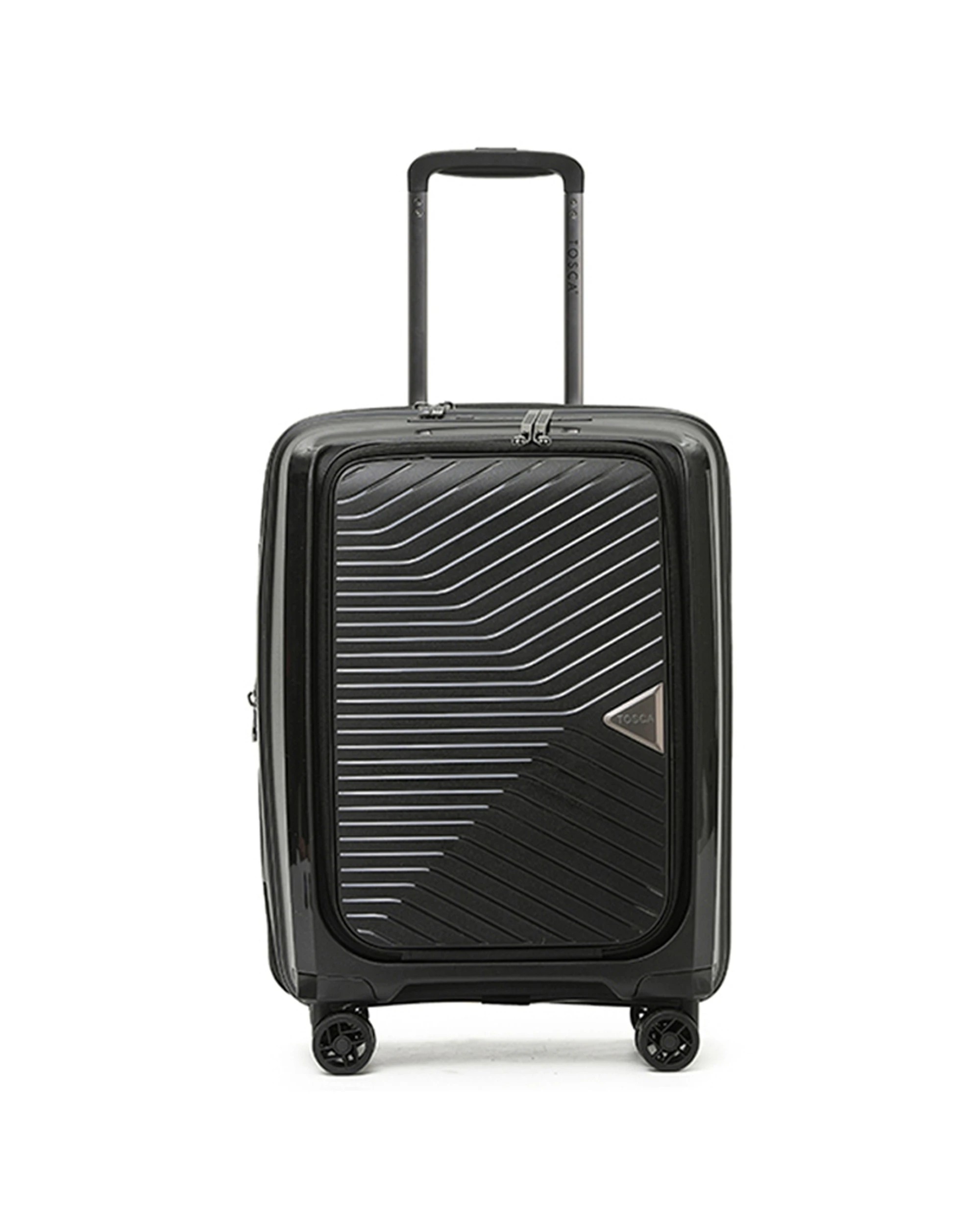 1 Tosca Space-X 20" Onboard Luggage With Laptop Storage - Black, 1 of 7