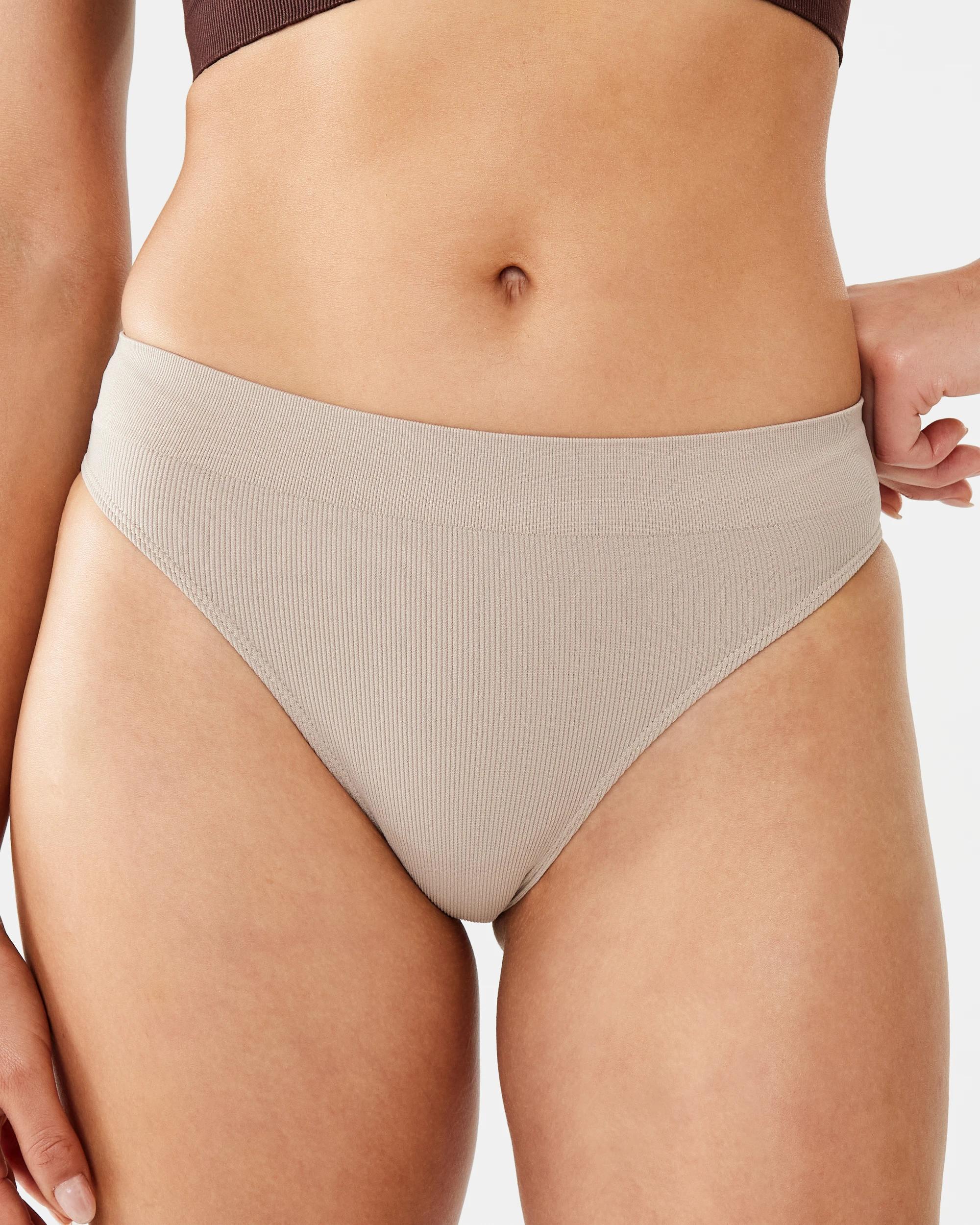 5 3 Pack Seamfree Rib Bikini Briefs Butterfly, 5 of 10