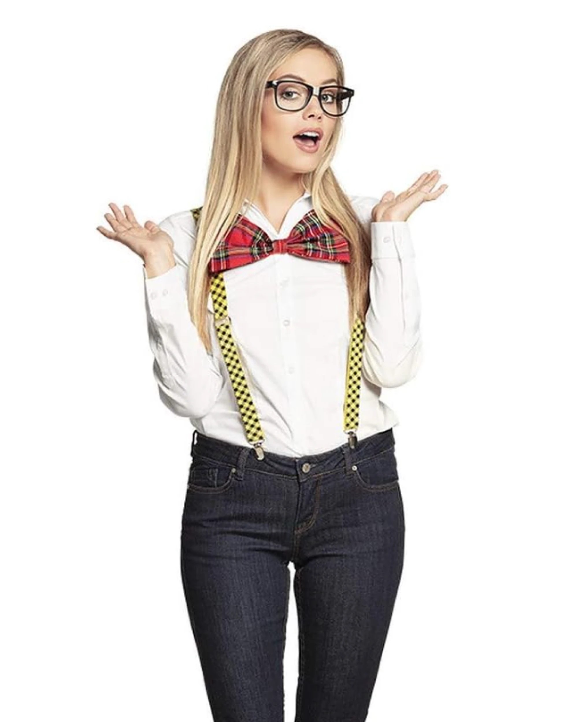 6 BR Costumes Nerd Costume Kit with Glasses, Bow Tie, and Braces, 6 of 8