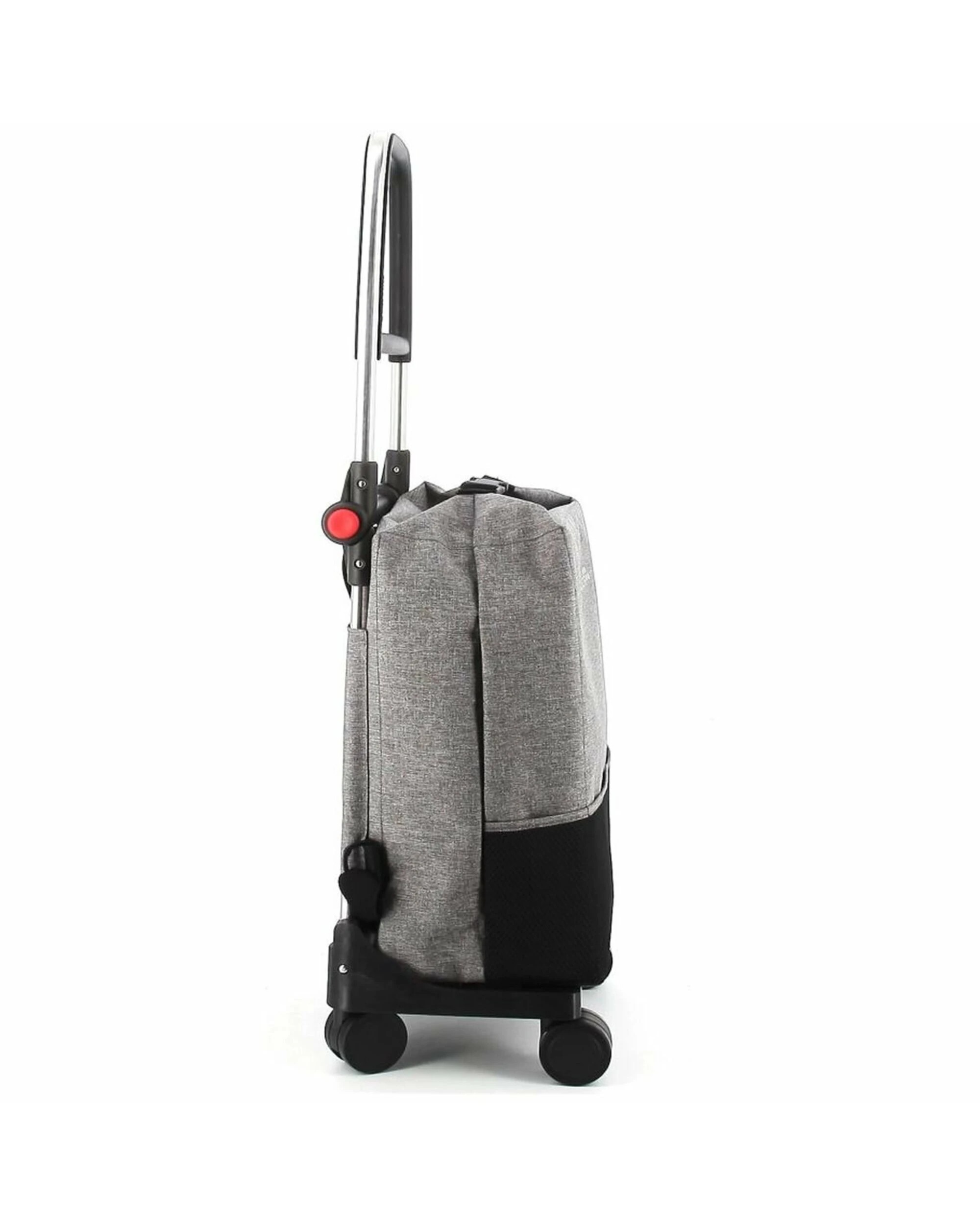 2 Rolser One Tweed TShop Foldable 4 Wheel Swivelling Trolley Grey, 2 of 5