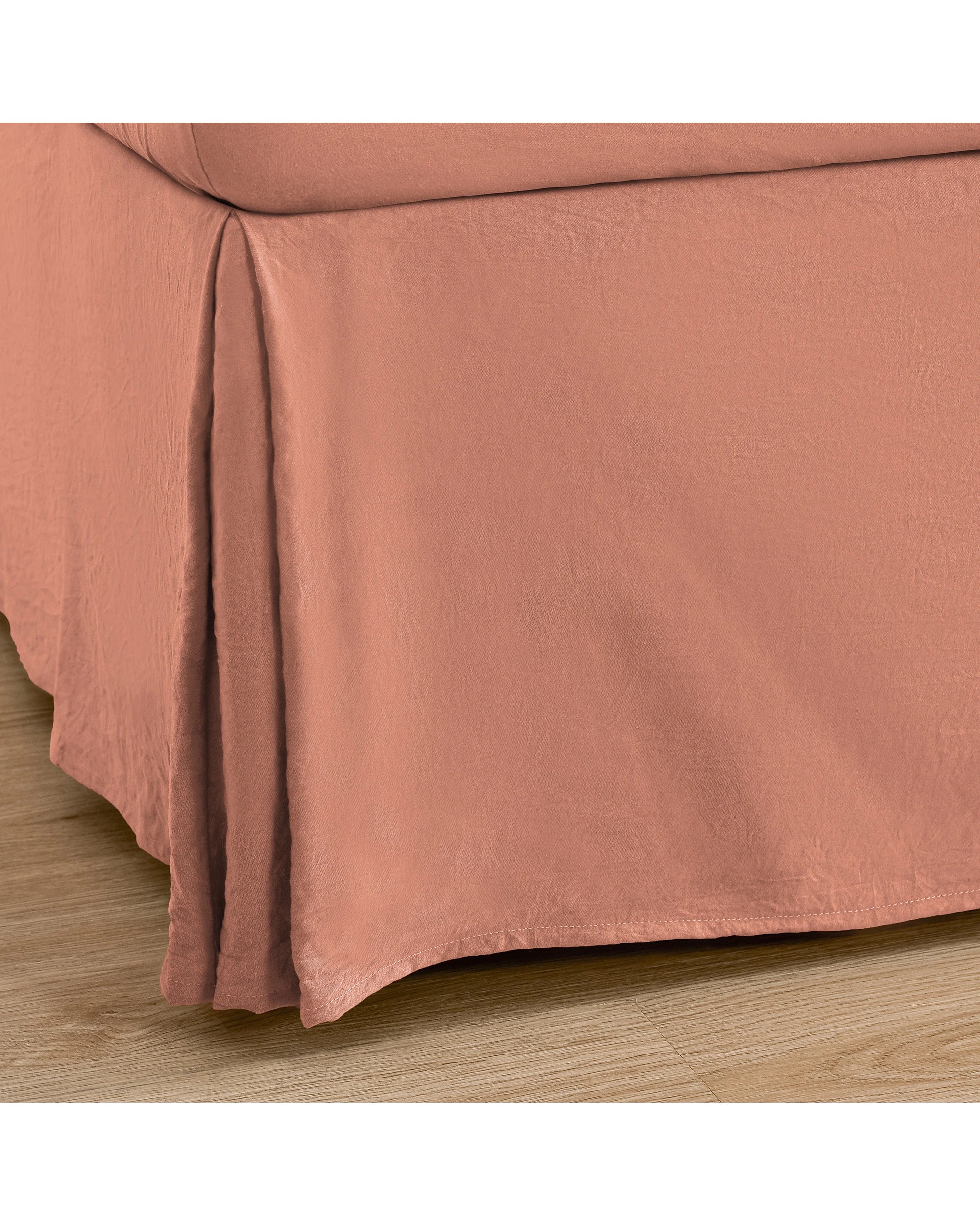 5 Dreamaker Superfine Washed Microfibre Pleated Valance - King Single Bed - Pink Clay, 5 of 9