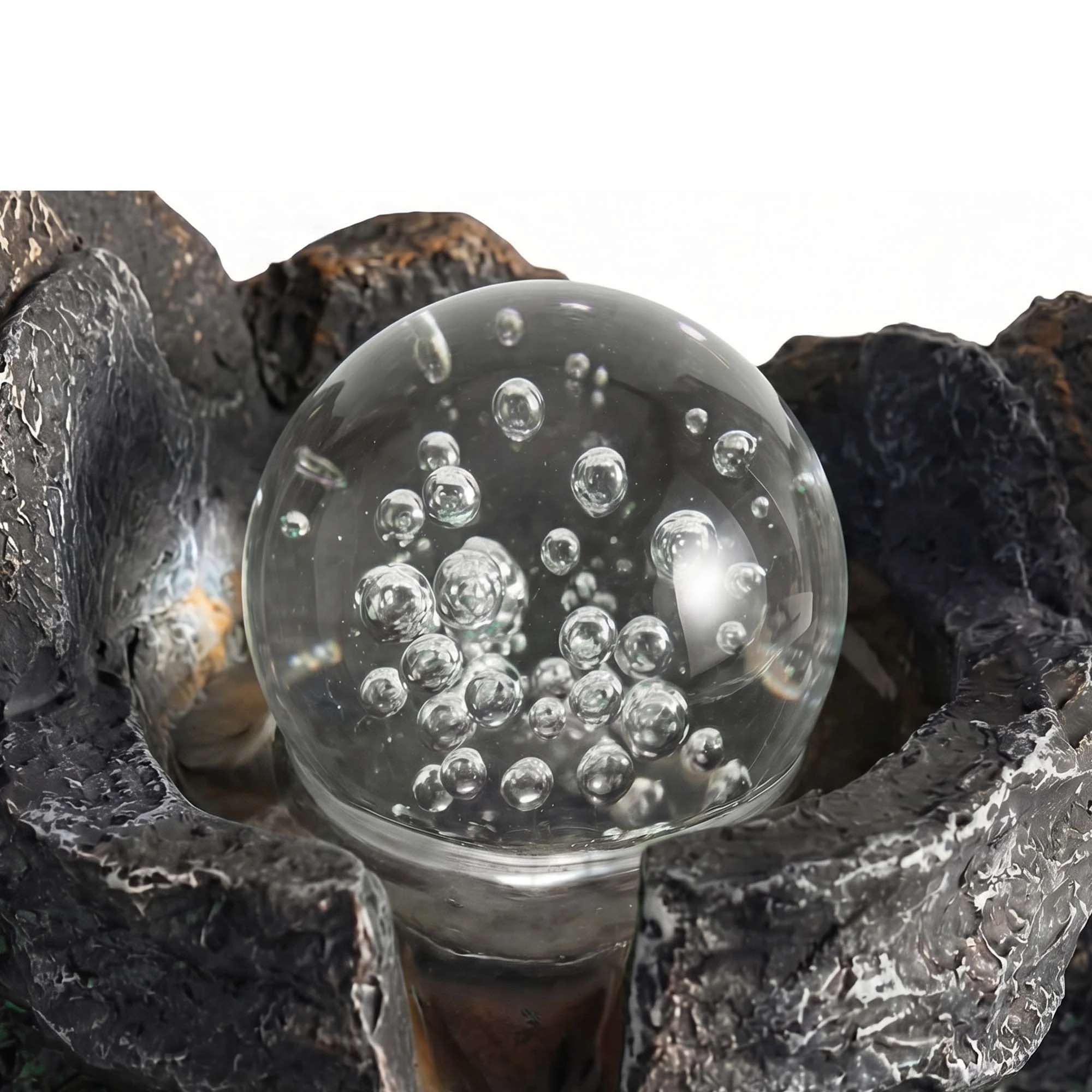 4 Spector Tabletop Water Fountain Resin Indoor Water Feature  3 Flow Levels Office, 4 of 8