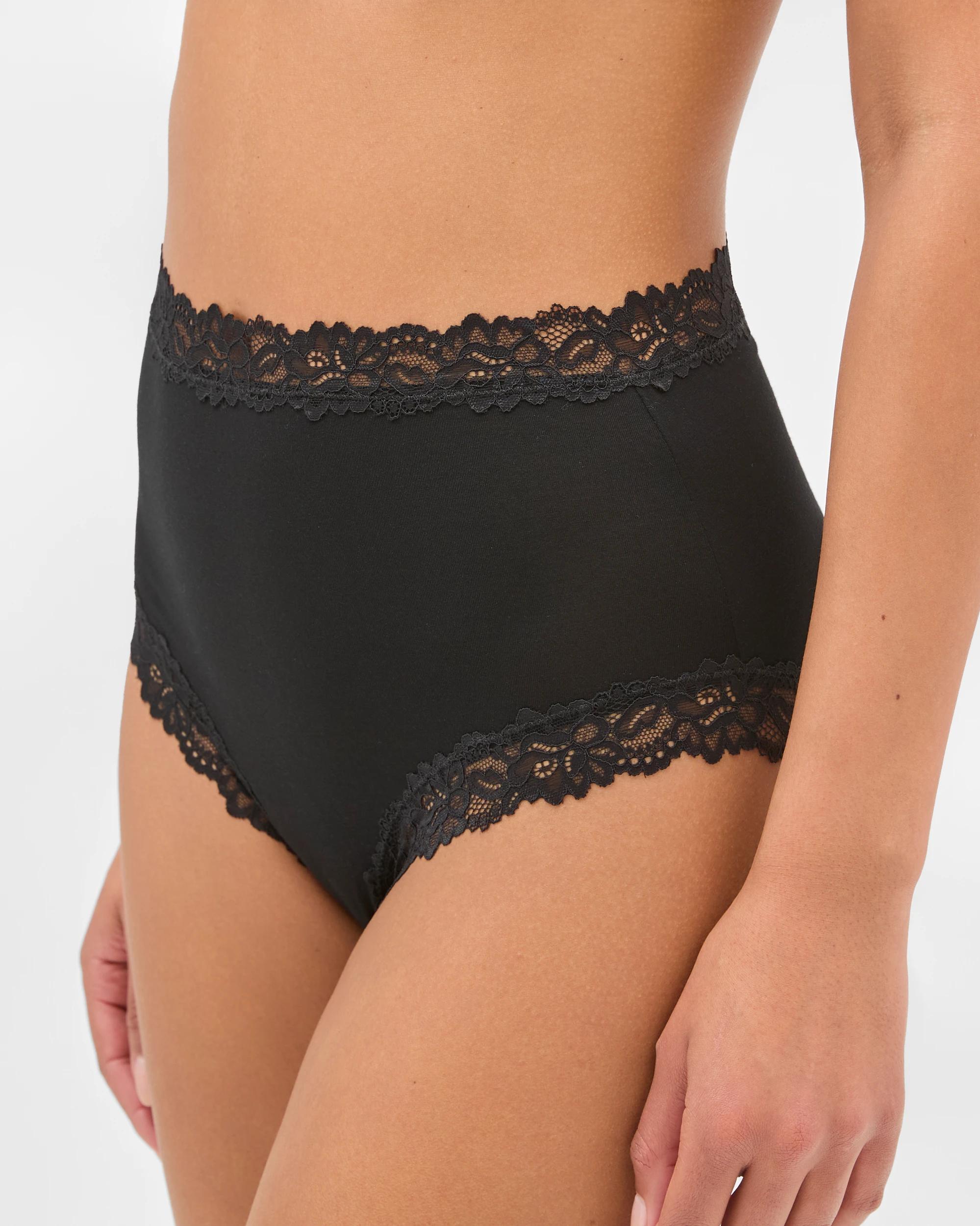 3 Target Woman Modal and Lace 2 Pack Full Briefs BLACK, 3 of 7