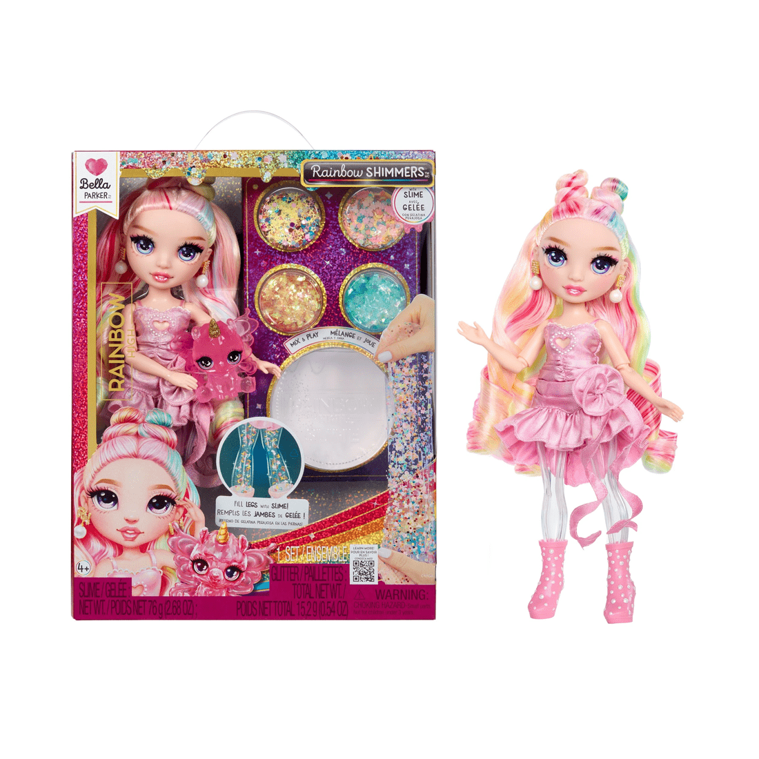 1 Rainbow High Rainbow Shimmers Fashion Doll - Bella, 1 of 7