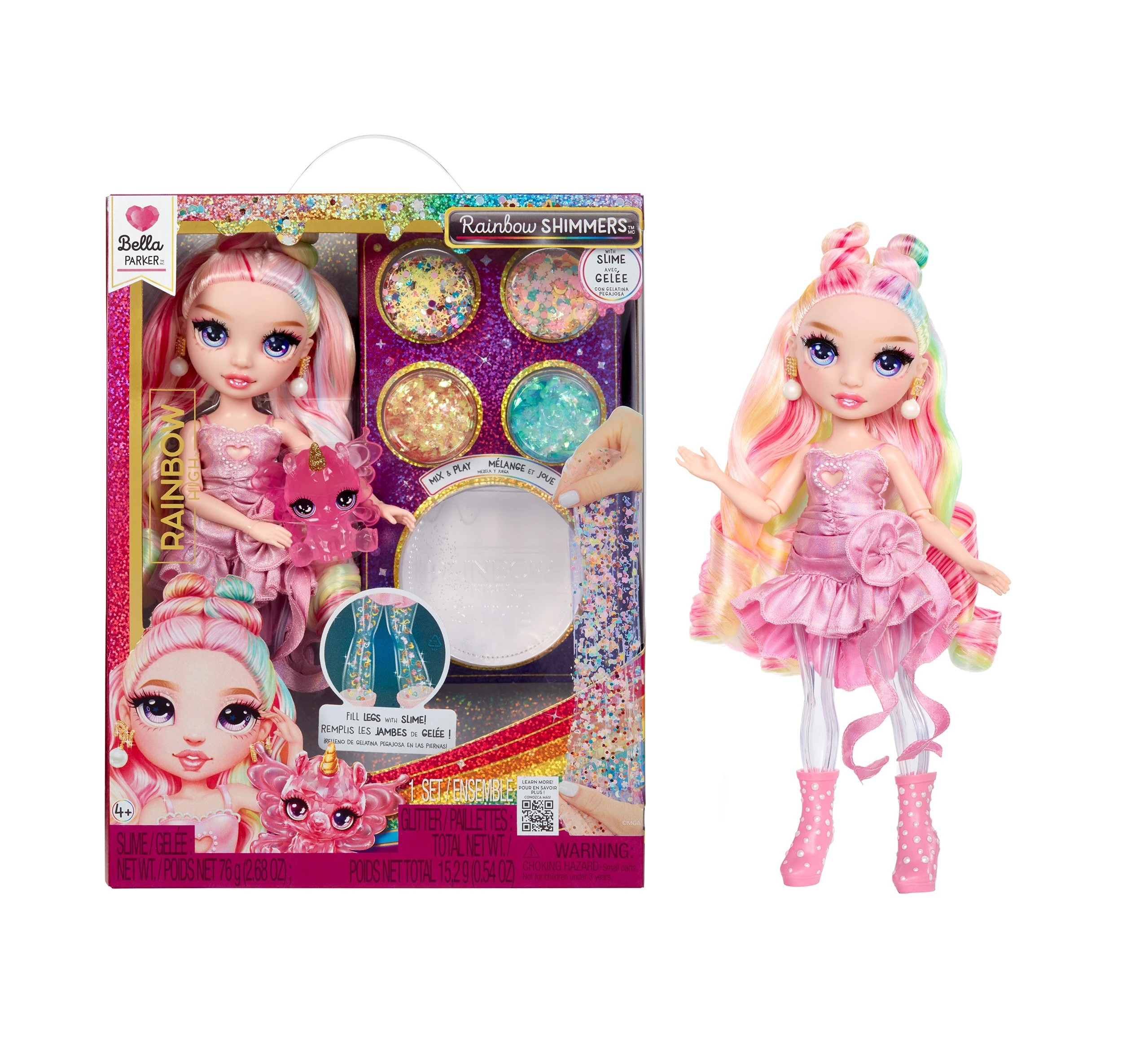 1 Rainbow High Rainbow Shimmers Fashion Doll - Bella, 1 of 7