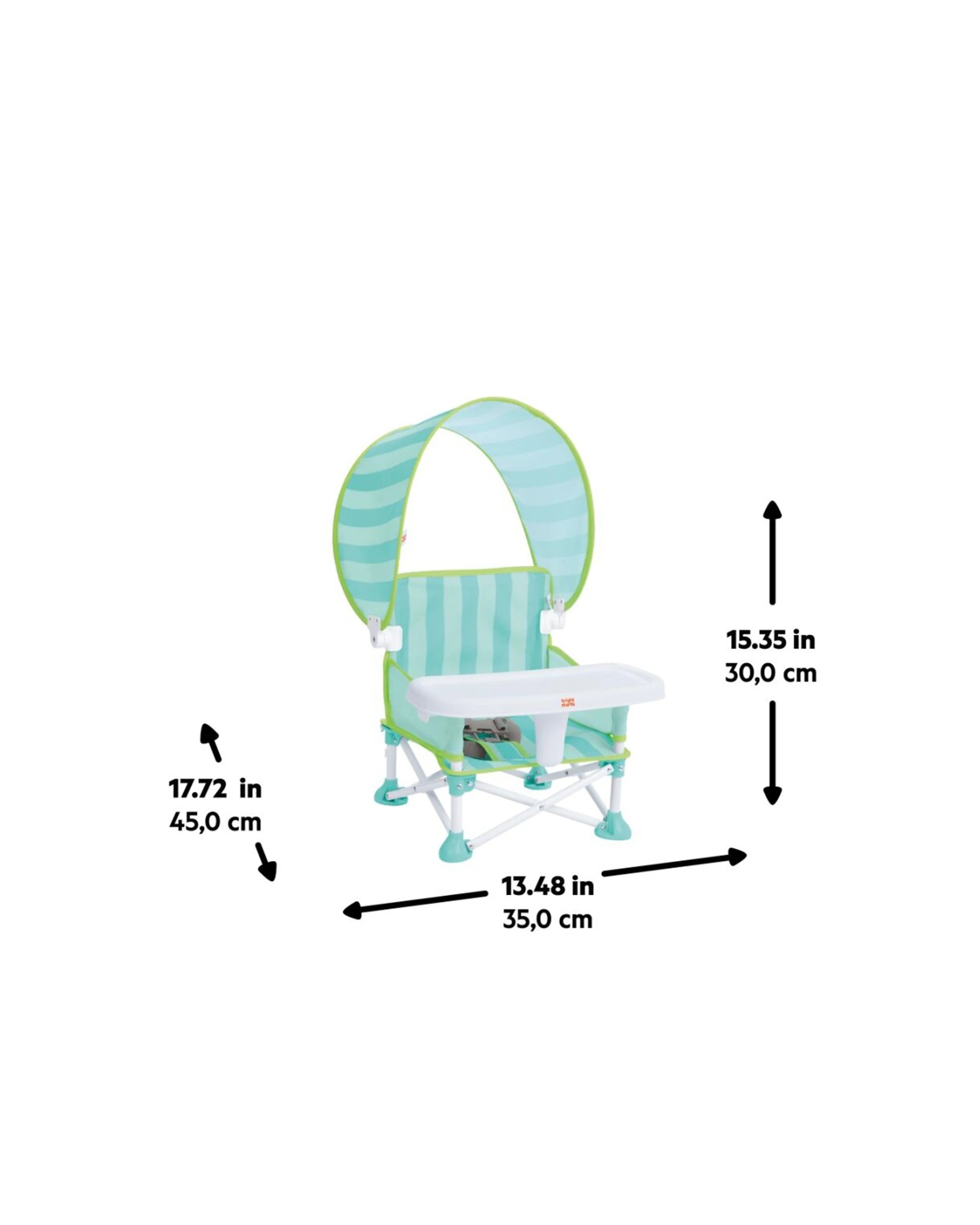 2 Bright Starts Pop N Sit Cabana Travel Booster High Chair 6-36 Months Canopy - Multi, 2 of 6