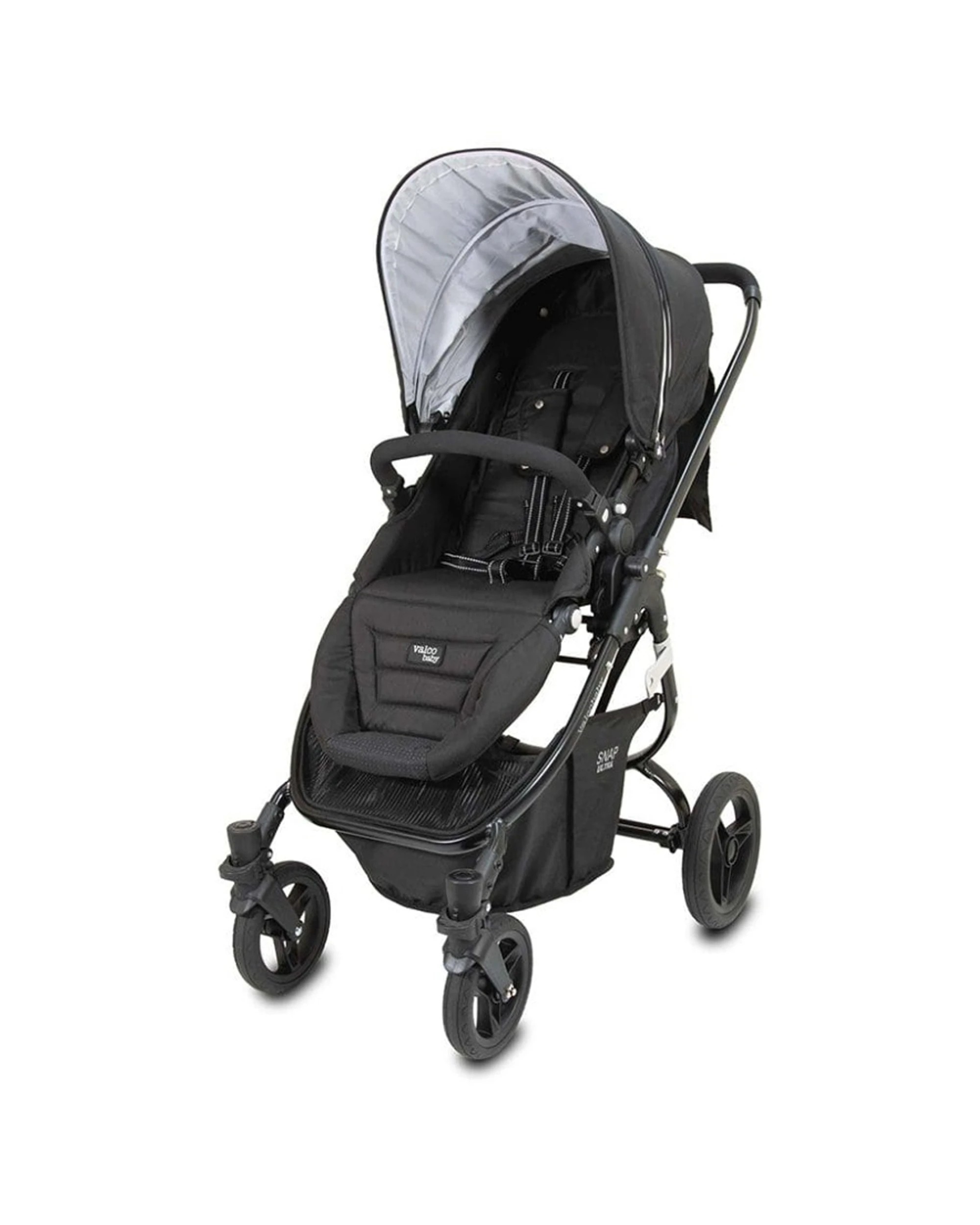 4 ValcoBaby Infinity Wheel Set Puncture Proof Pram Stroller 4pc With Storage - Black, 4 of 6