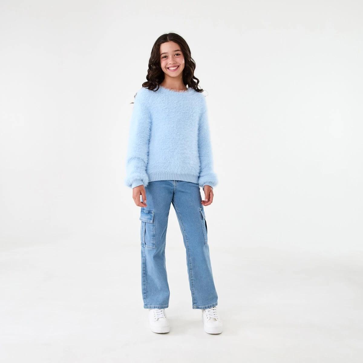 5 Eyelash Knit Jumper Doll Blue, 5 of 8
