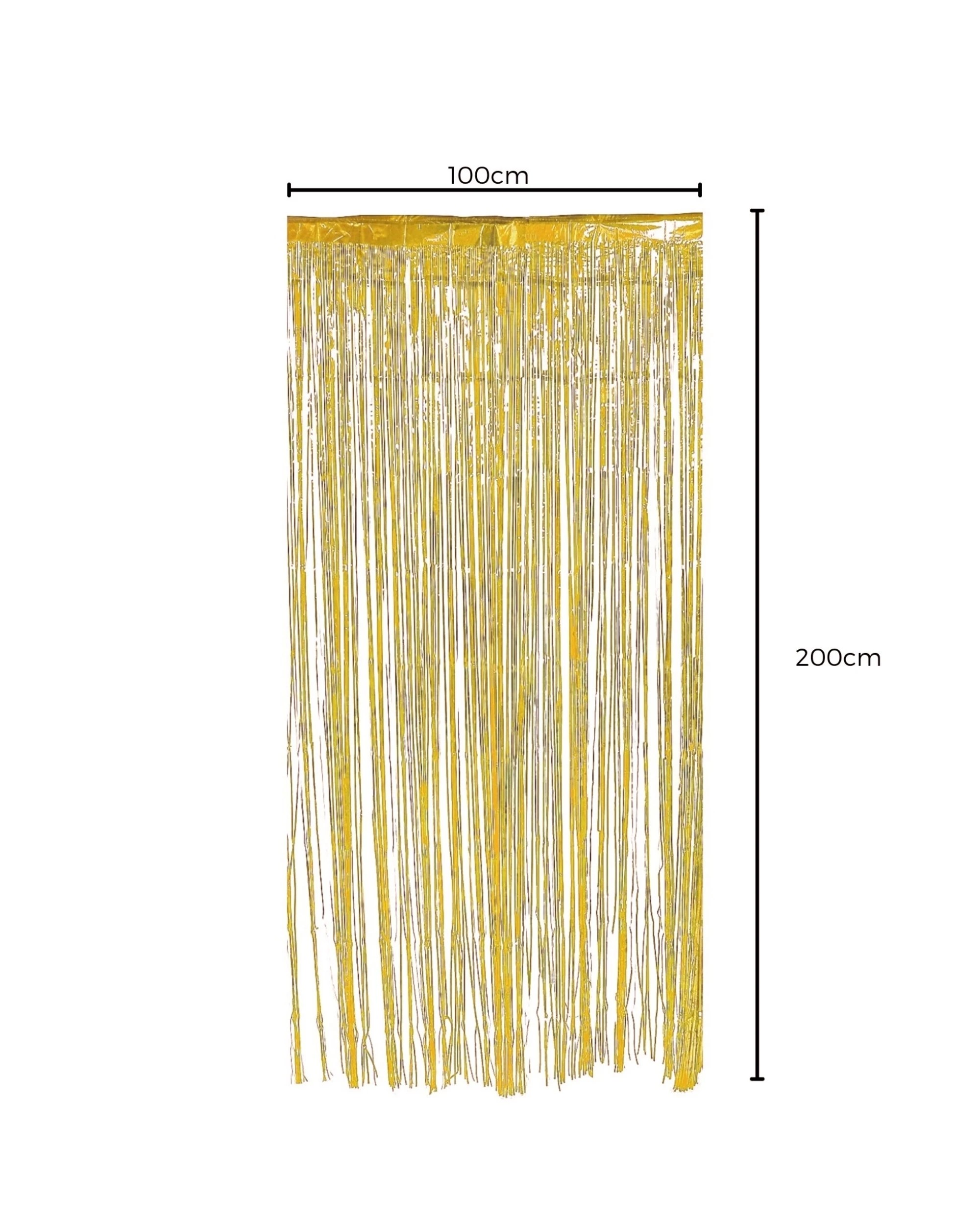 2 Metallic Gold Foil Backdrop Curtain 100cm x 200cm - Gold, 2 of 3