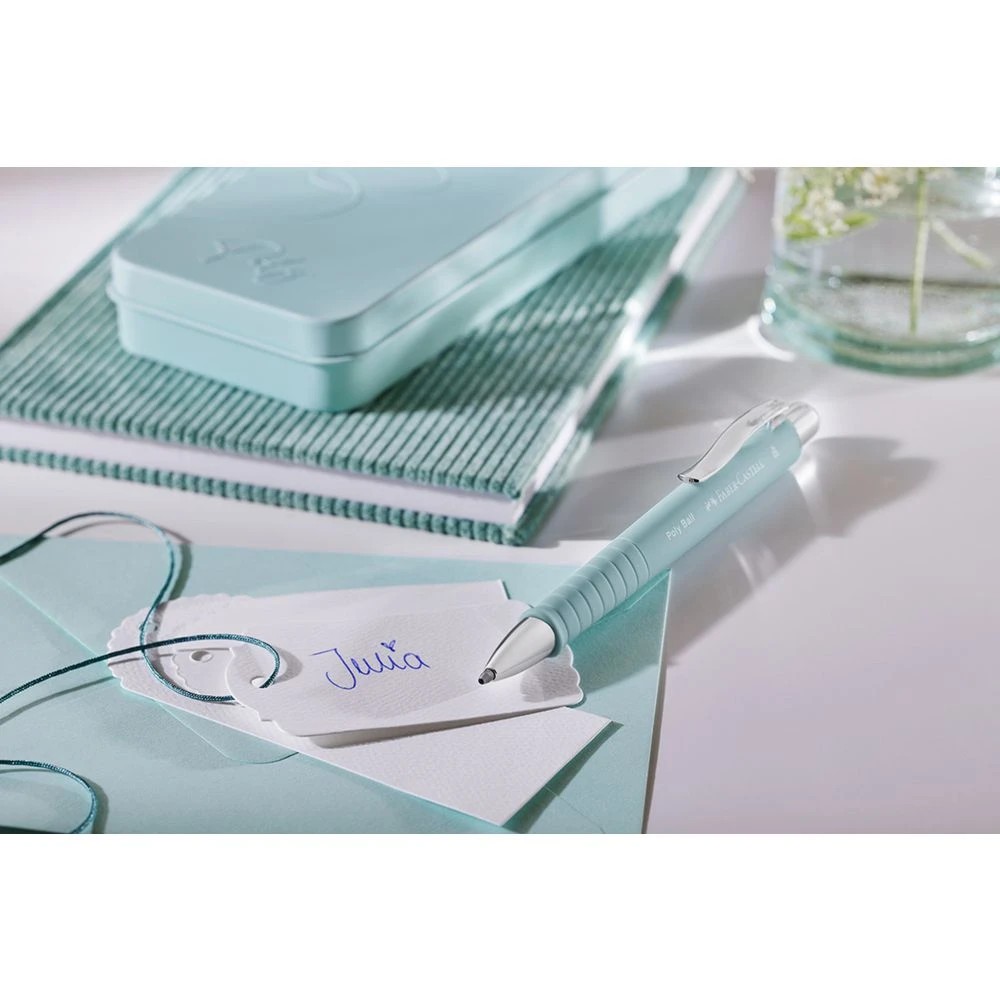 4 Faber Castell Polyball Ballpoint Pen Blue, 4 of 4